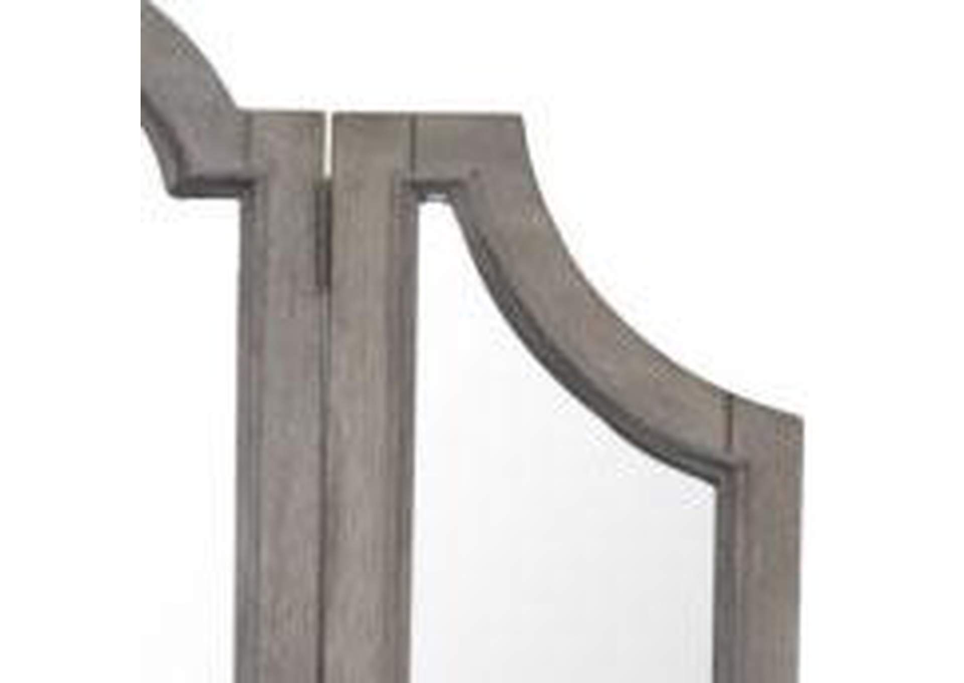 Highland Park Vanity Mirror Bench Set Driftwood image 4