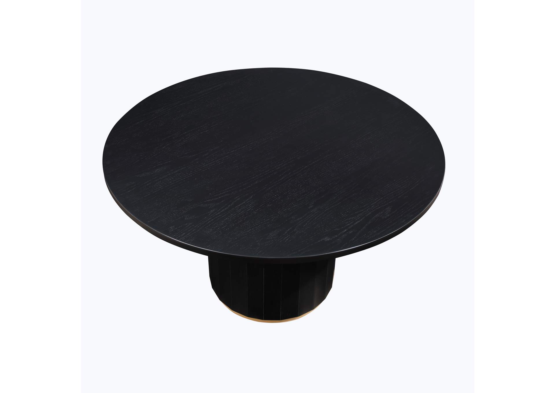 Magnolia 52-Nch Round Dining Table and 6 Upholstered Sid Chairs, Black Finish image 6