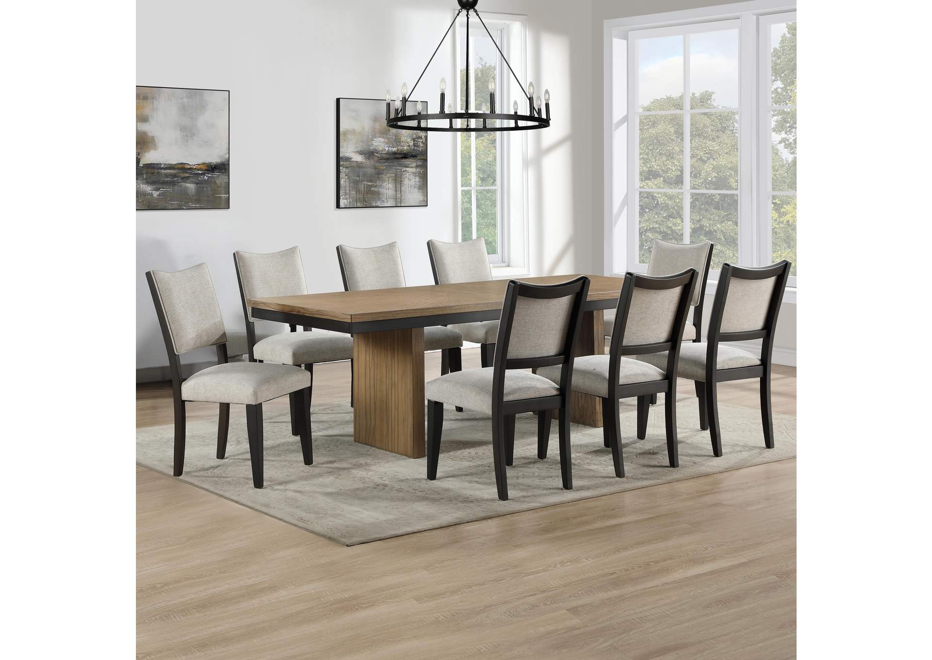 Roatan Brown 9-Piece Dining Set image 1