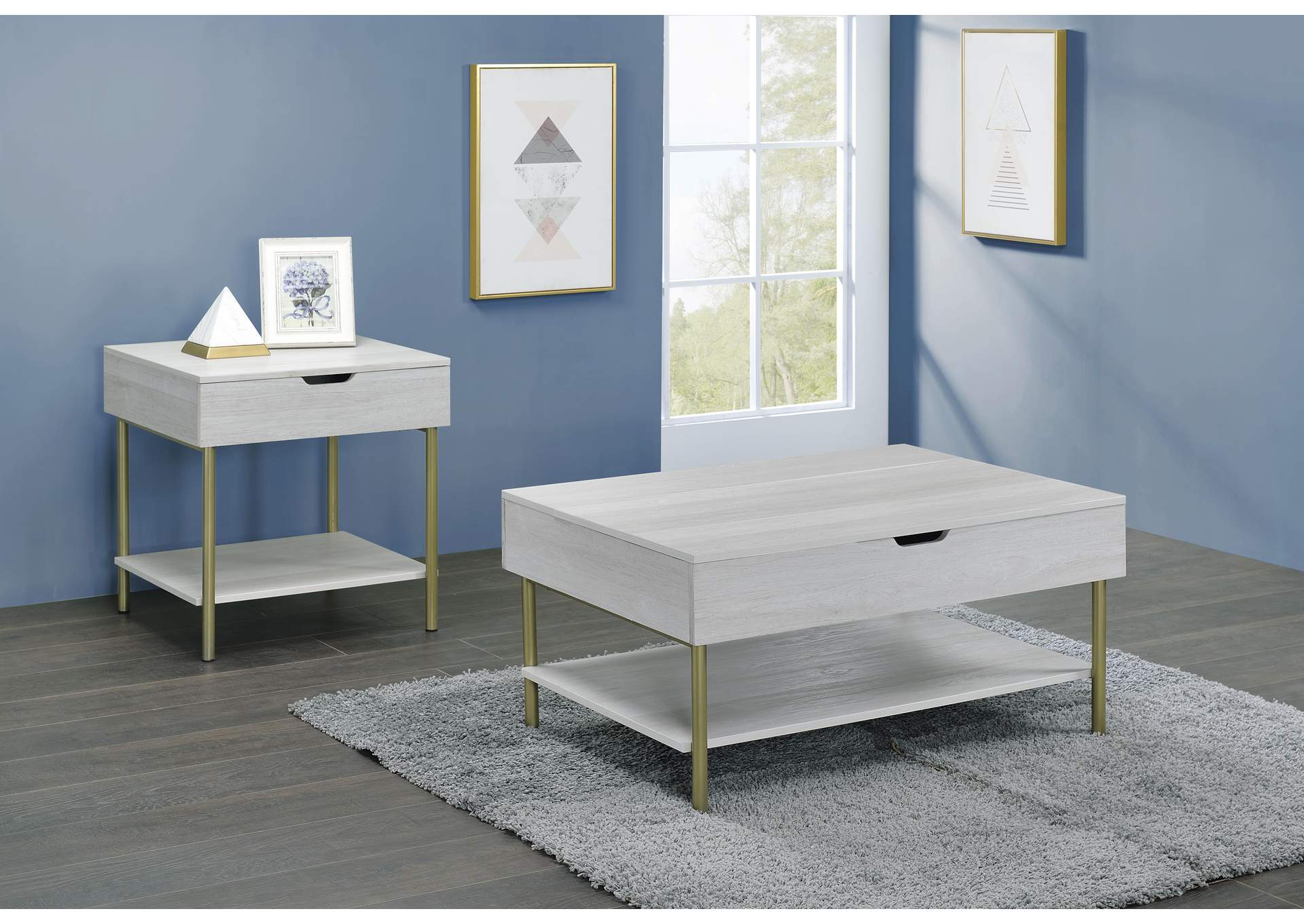 Whitman White 3-Piece Occasional Set image 1