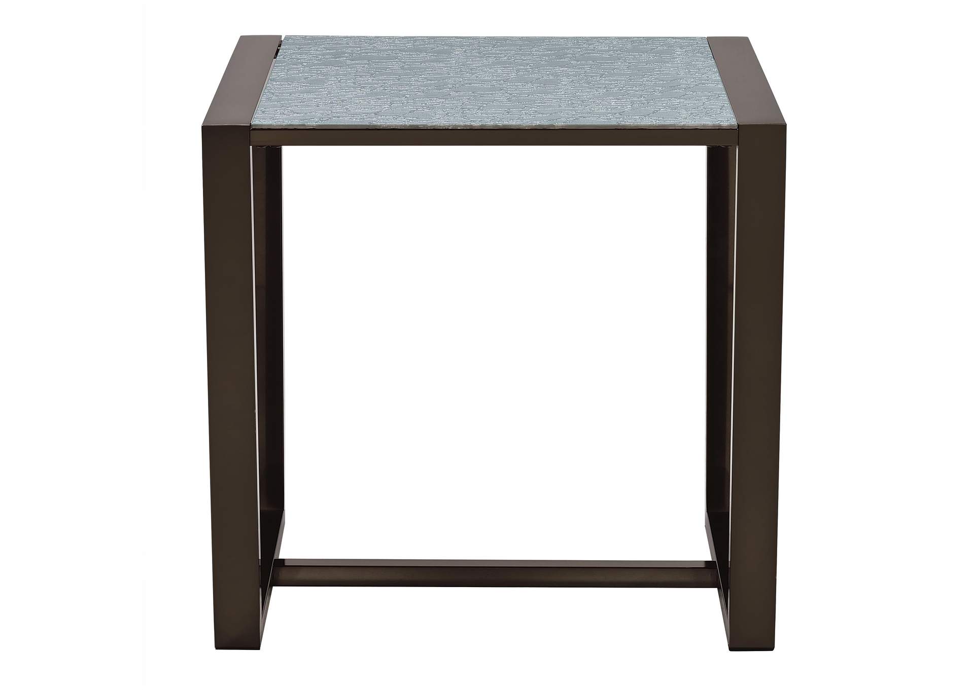 Mazie End Table with Patterned Mirror image 1