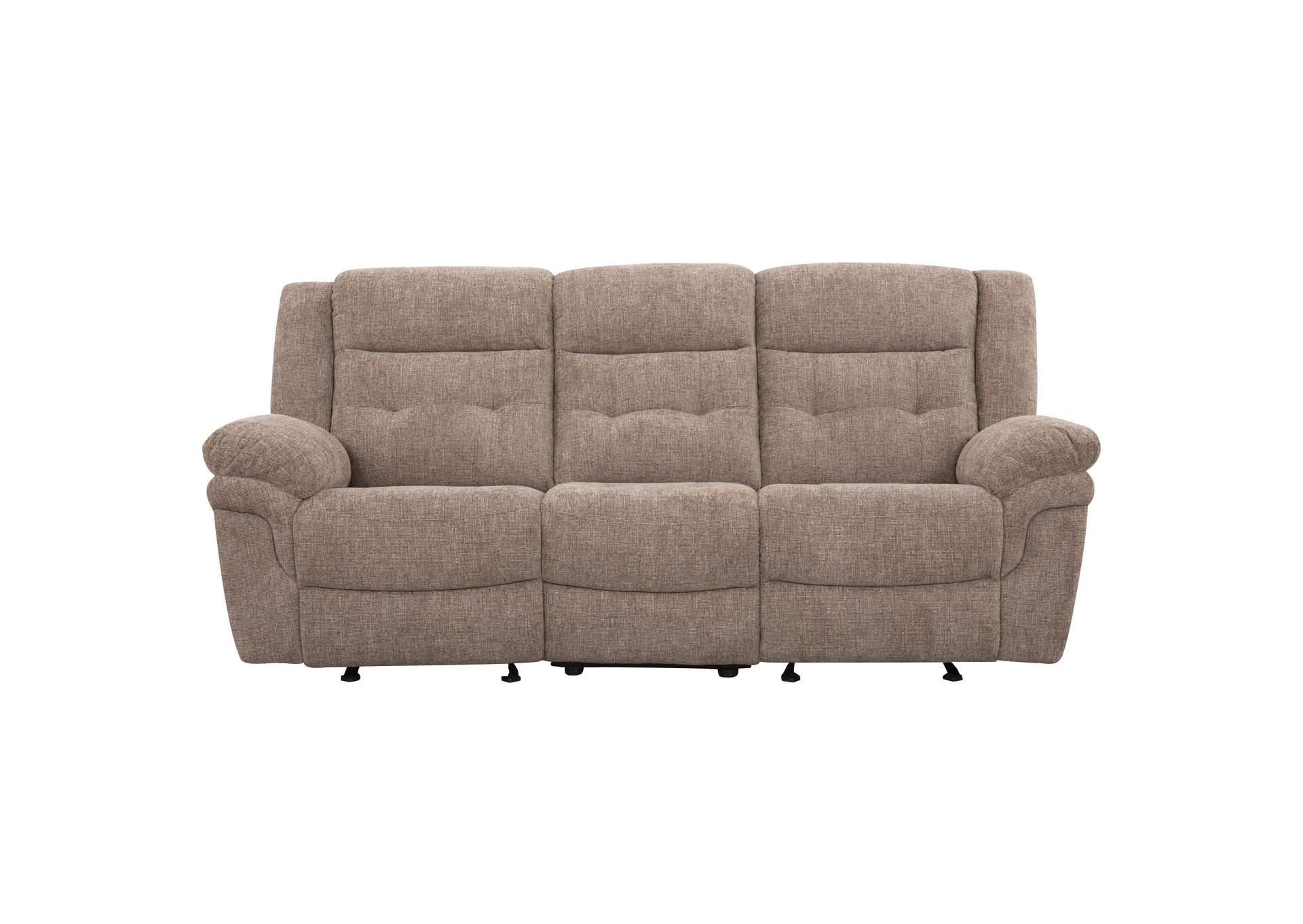 Sydney Brown Manual Recliner Sofa image 1