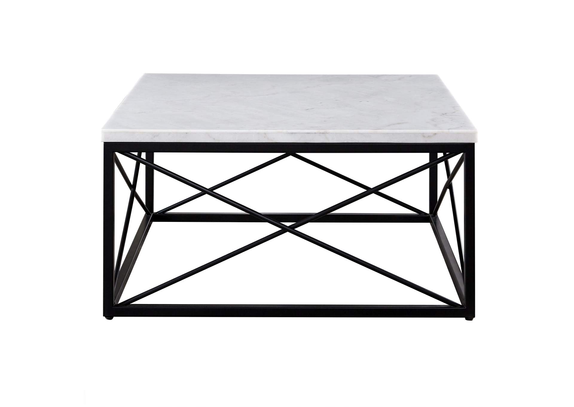 Skyler White Marble Top Square Cocktail Table image 1