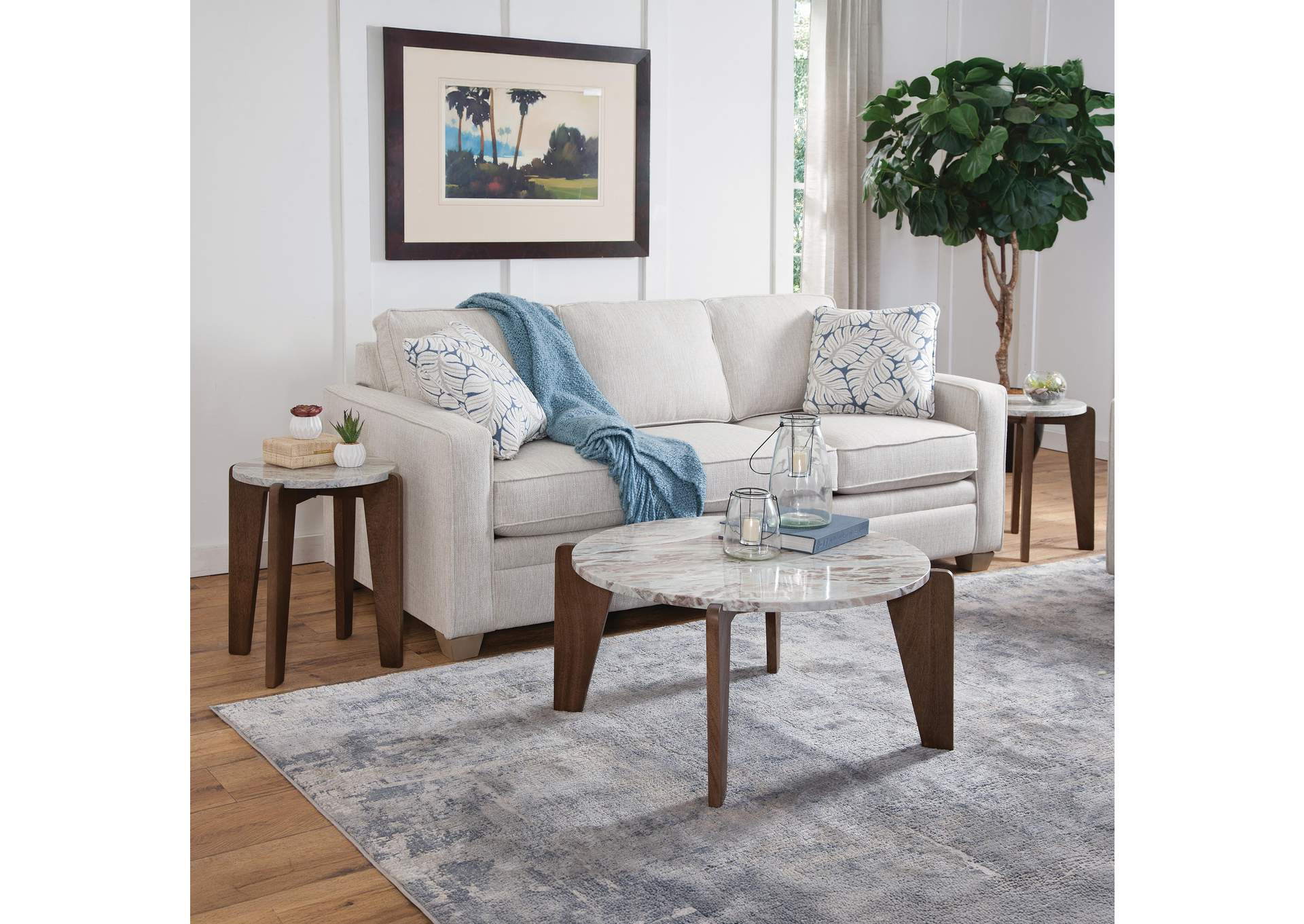 Shavon Brown 3-Piece Marble Occasional Set image 1