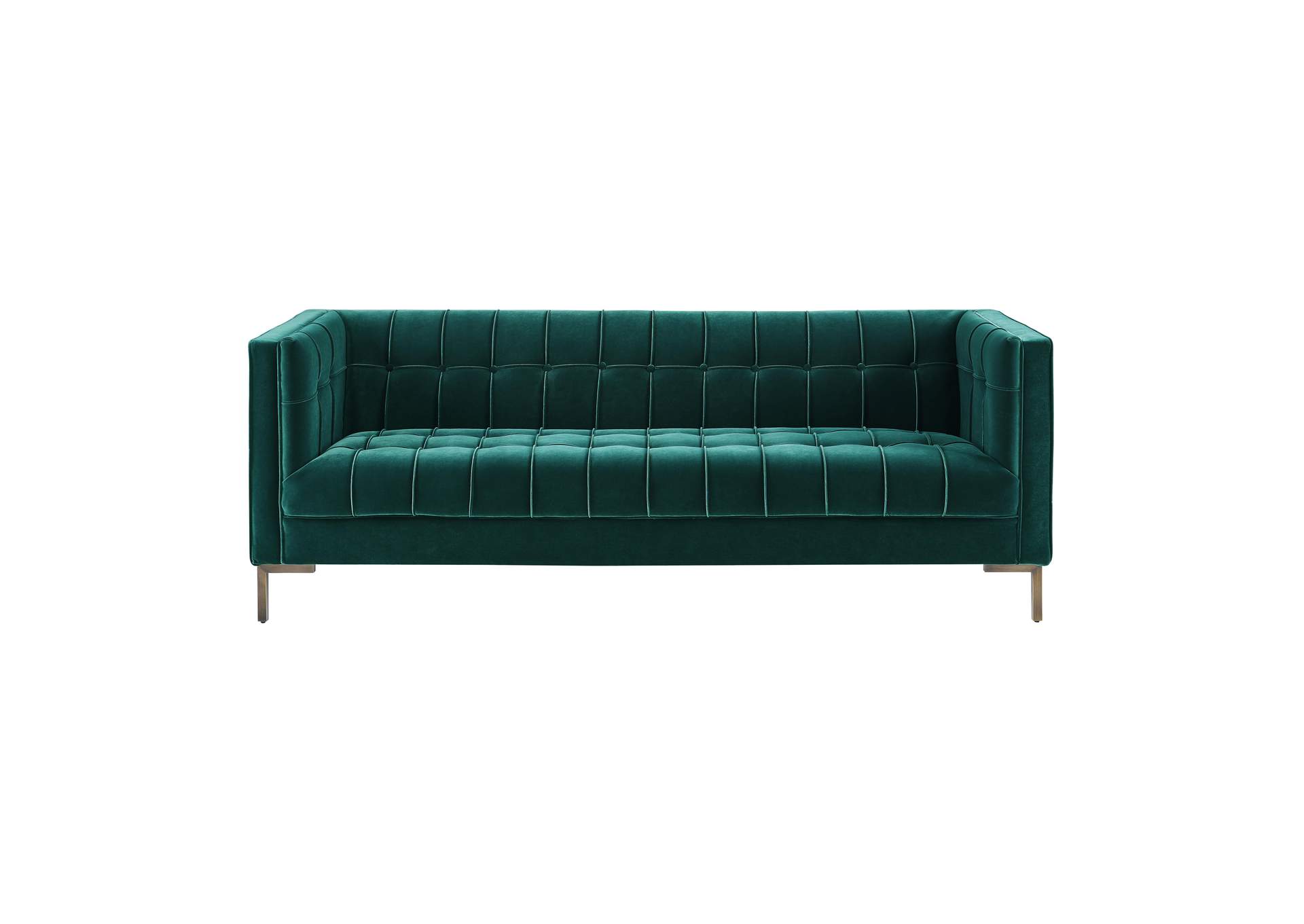Isaac Green Velvet Sofa image 1