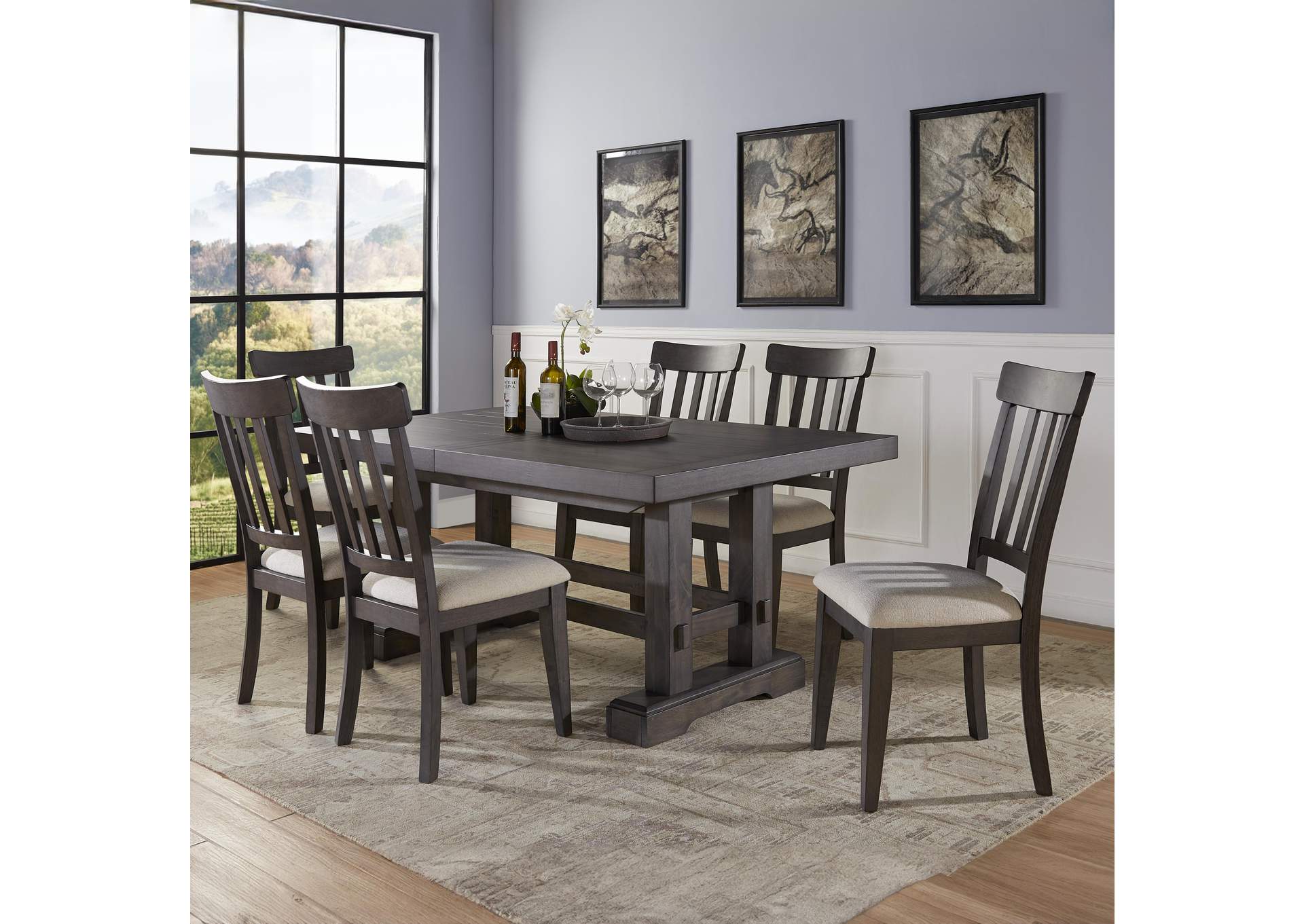 Napa Brown 7-Piece Dining Set image 1