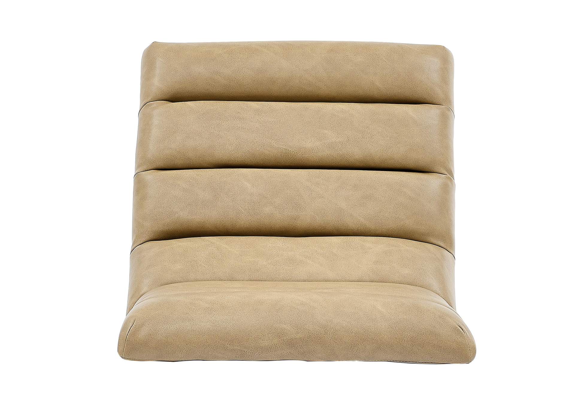Nicco Side Chair Bucket Seat, Sand Vegan Leather Fabric image 1