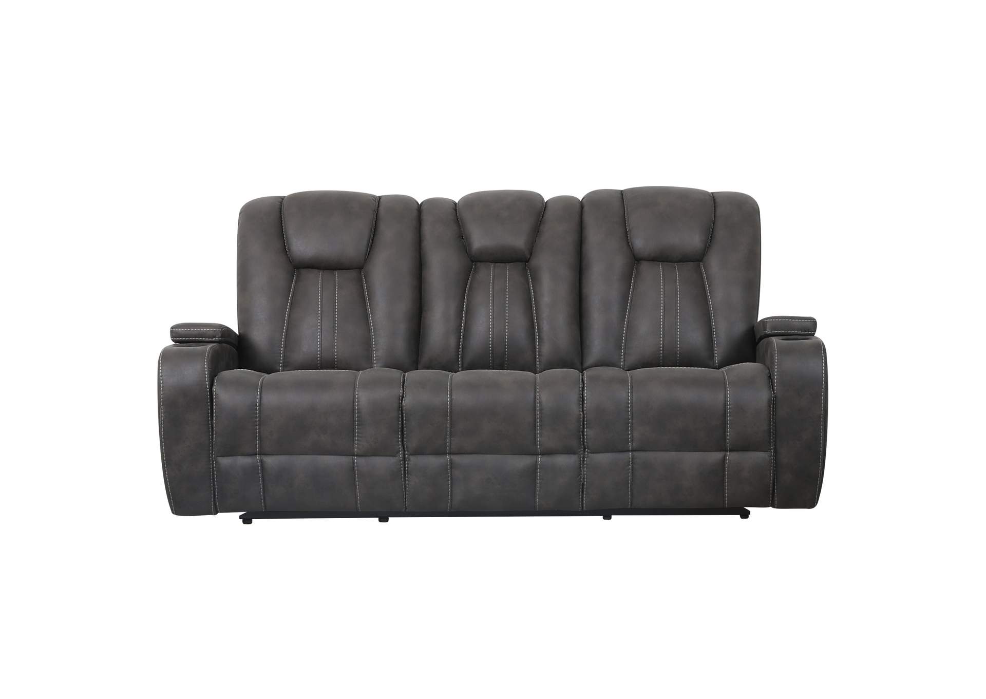 Marlow Charcoal Manual Recliner Sofa image 1