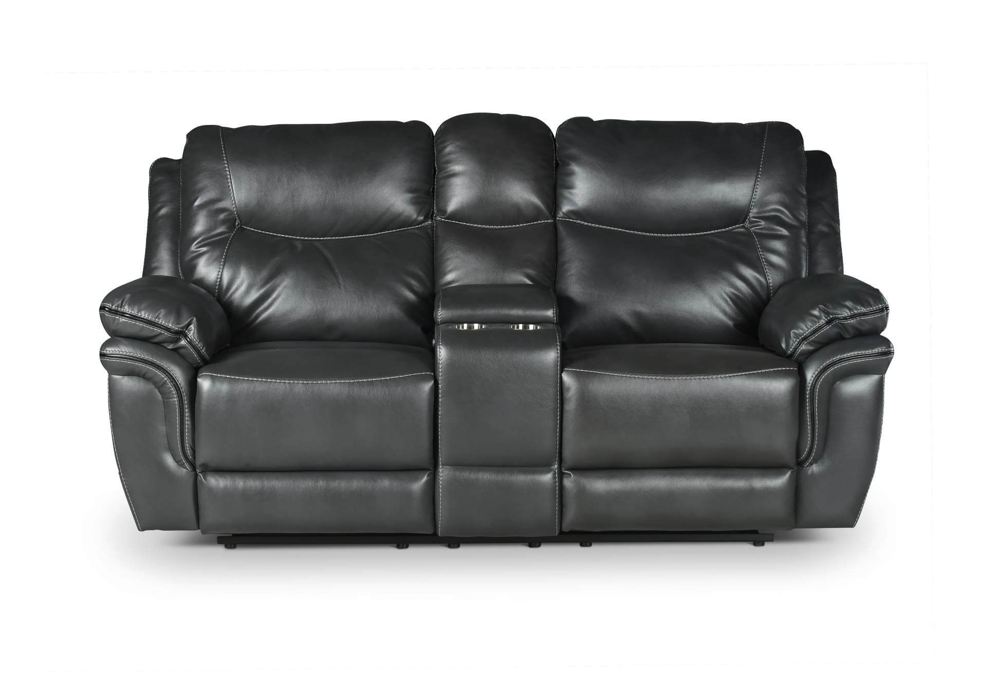 Isabella Gray Console Loveseat image 1