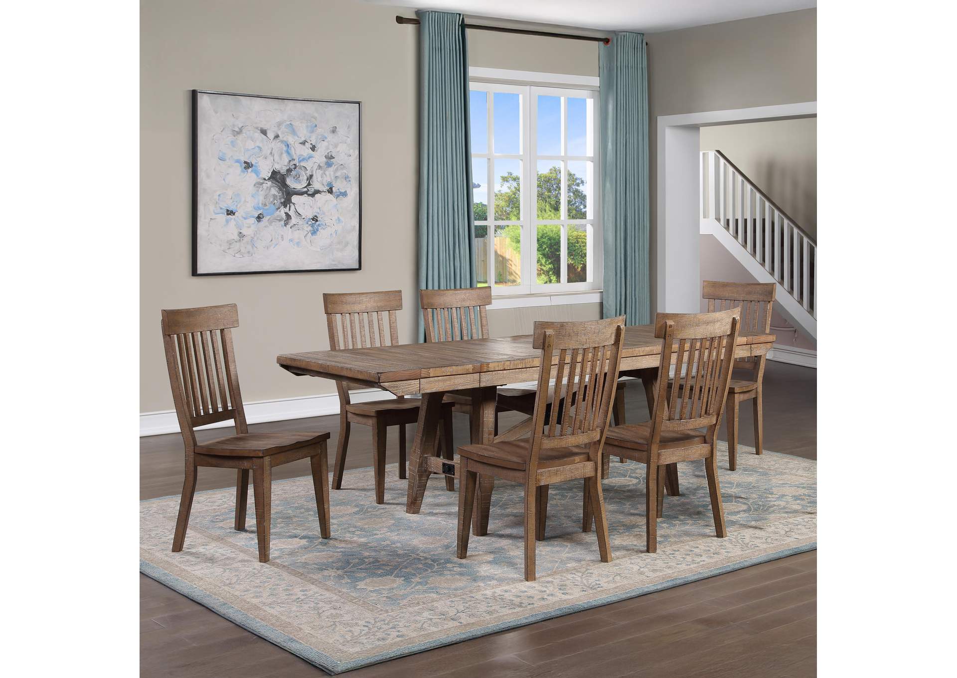 Riverdale Brown 7-Piece Dining Set image 1