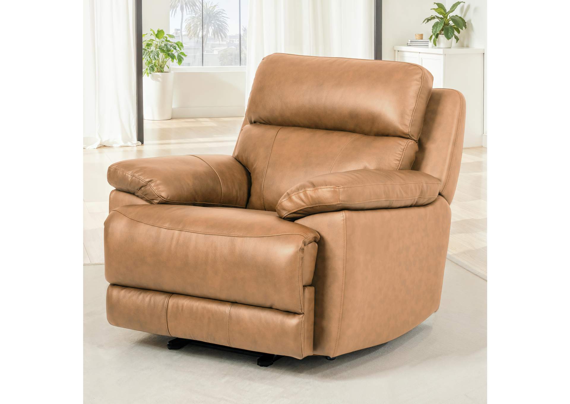 Gatlin Leather Dual-Power Recliner image 1