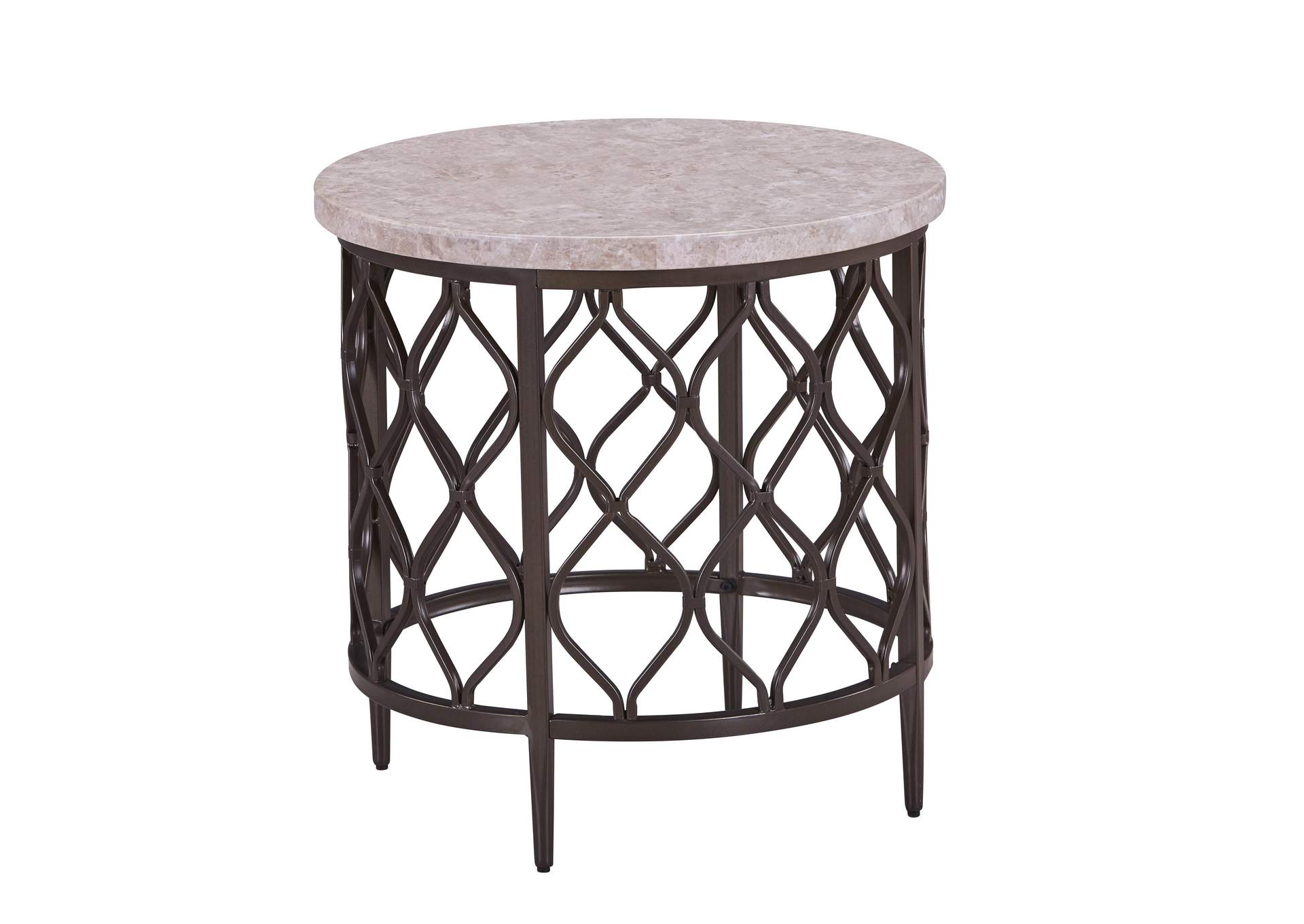 Roland White Marble End Table image 1