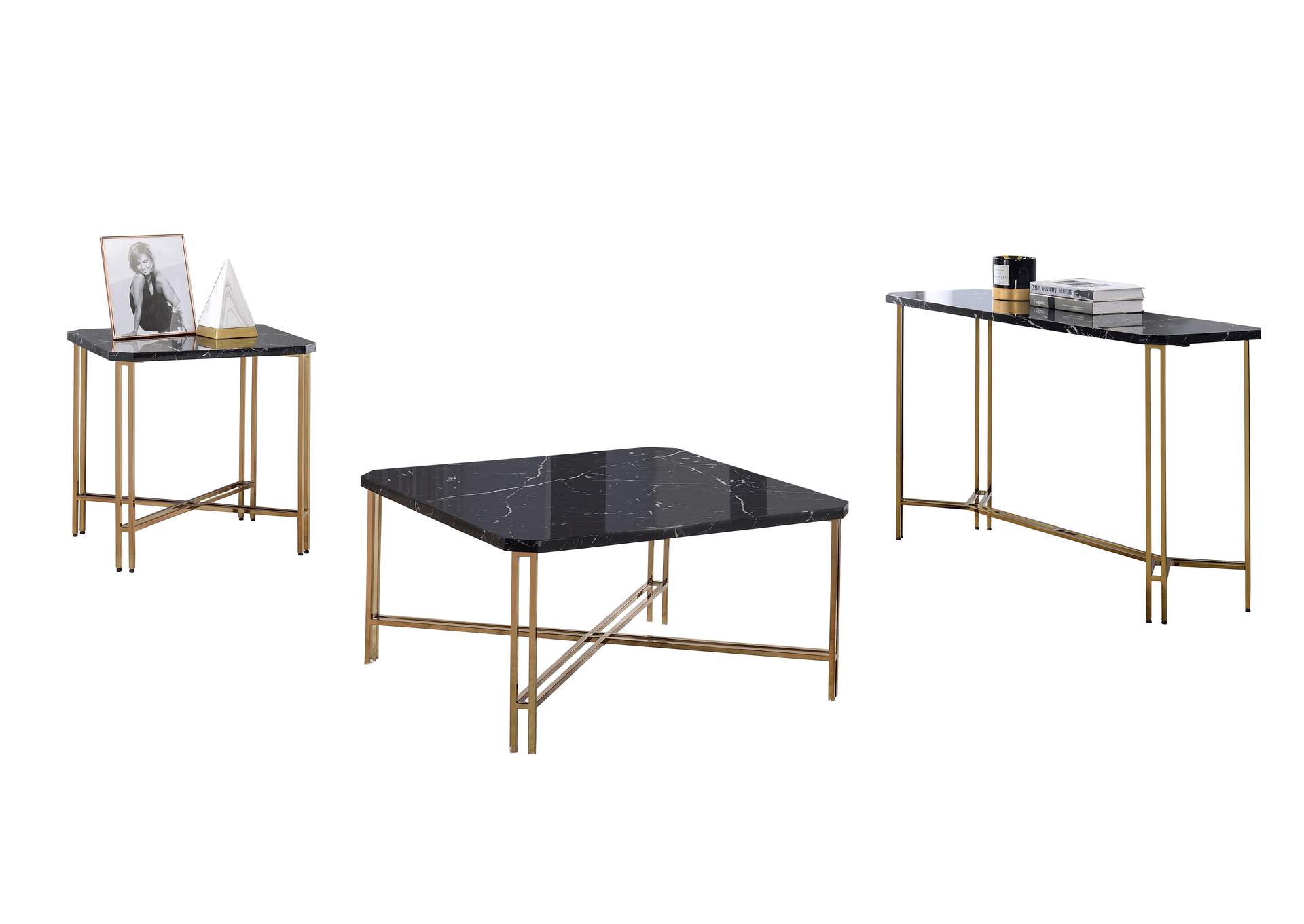 Daxton Black 3-Piece Living Room Set