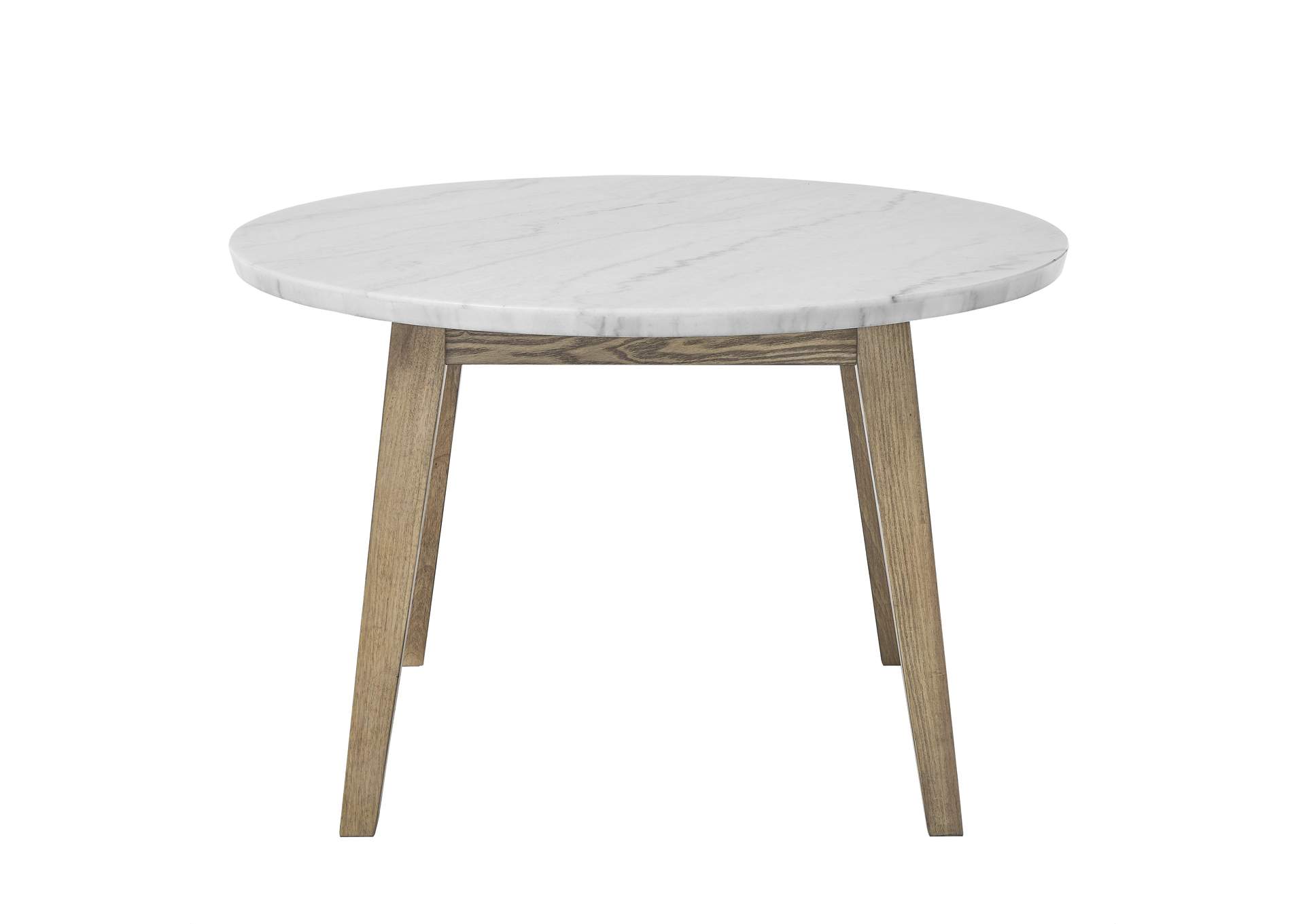 Vida White Marble Top Round Dining Table image 1