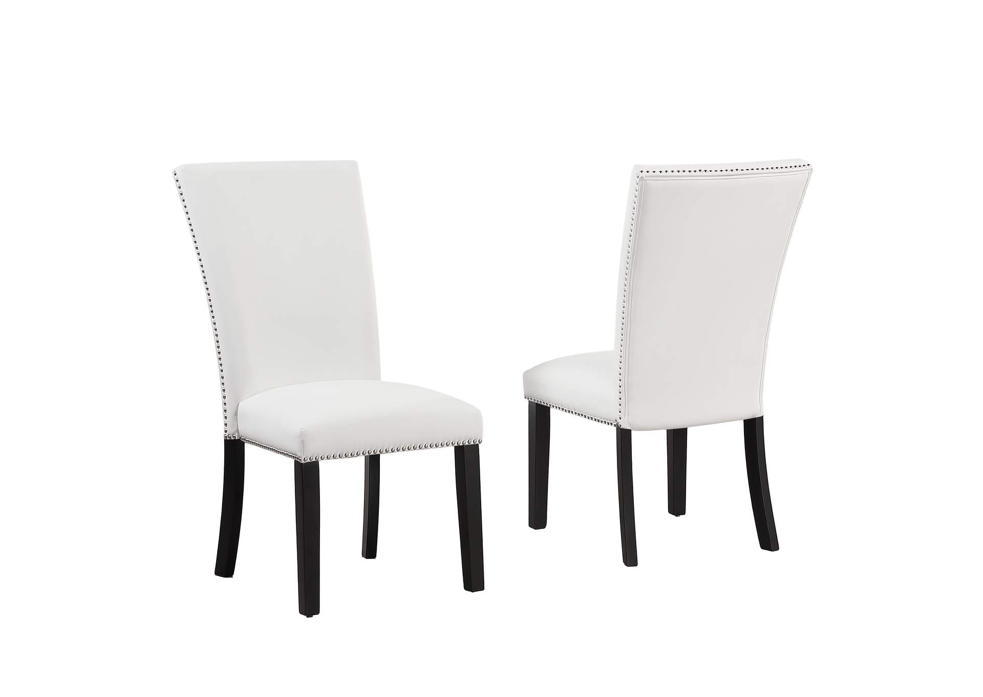 Camila White Vegan Leather Dining Chair image 1