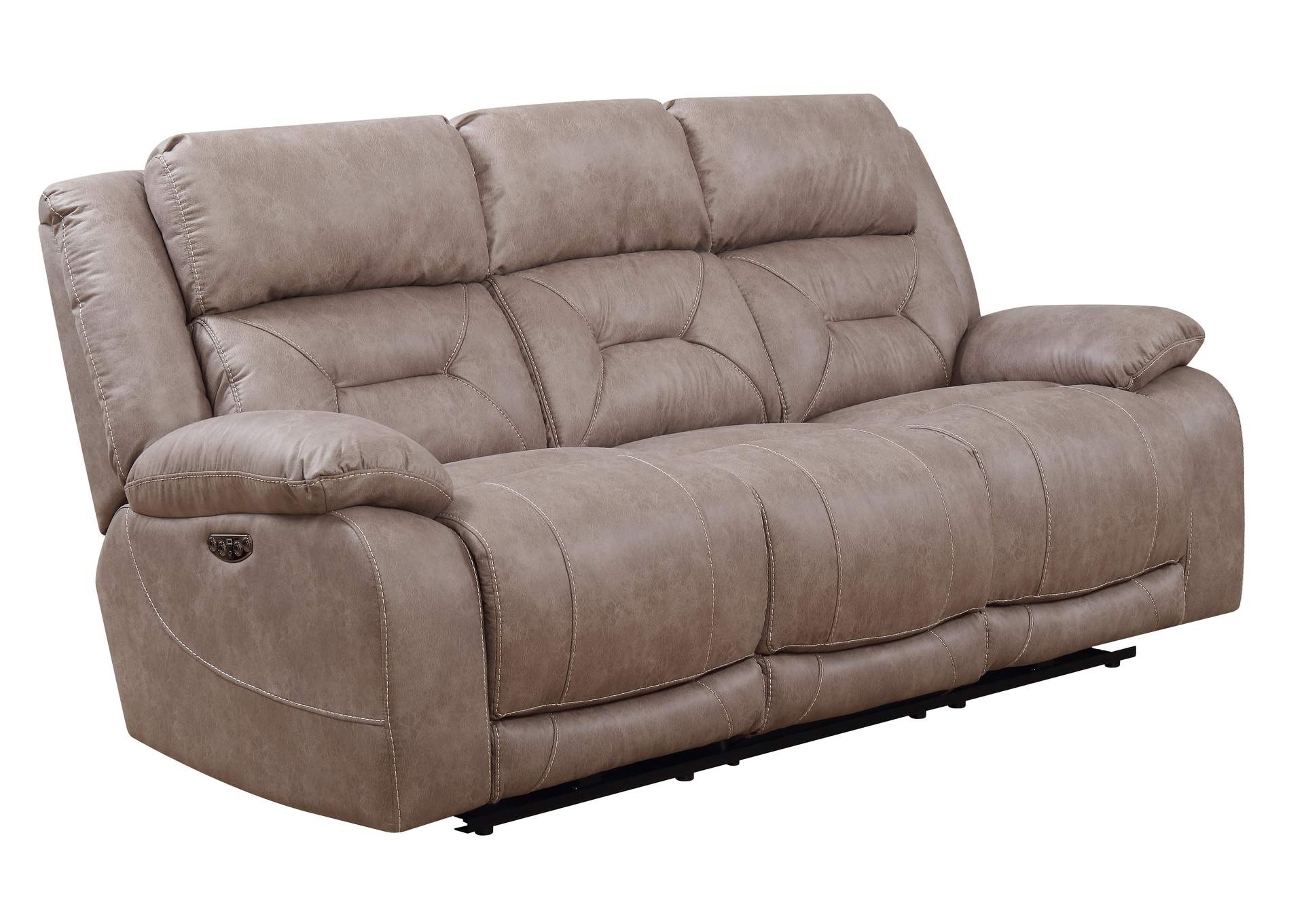 Aria Sand Dual-Power Recliner Sofa image 1