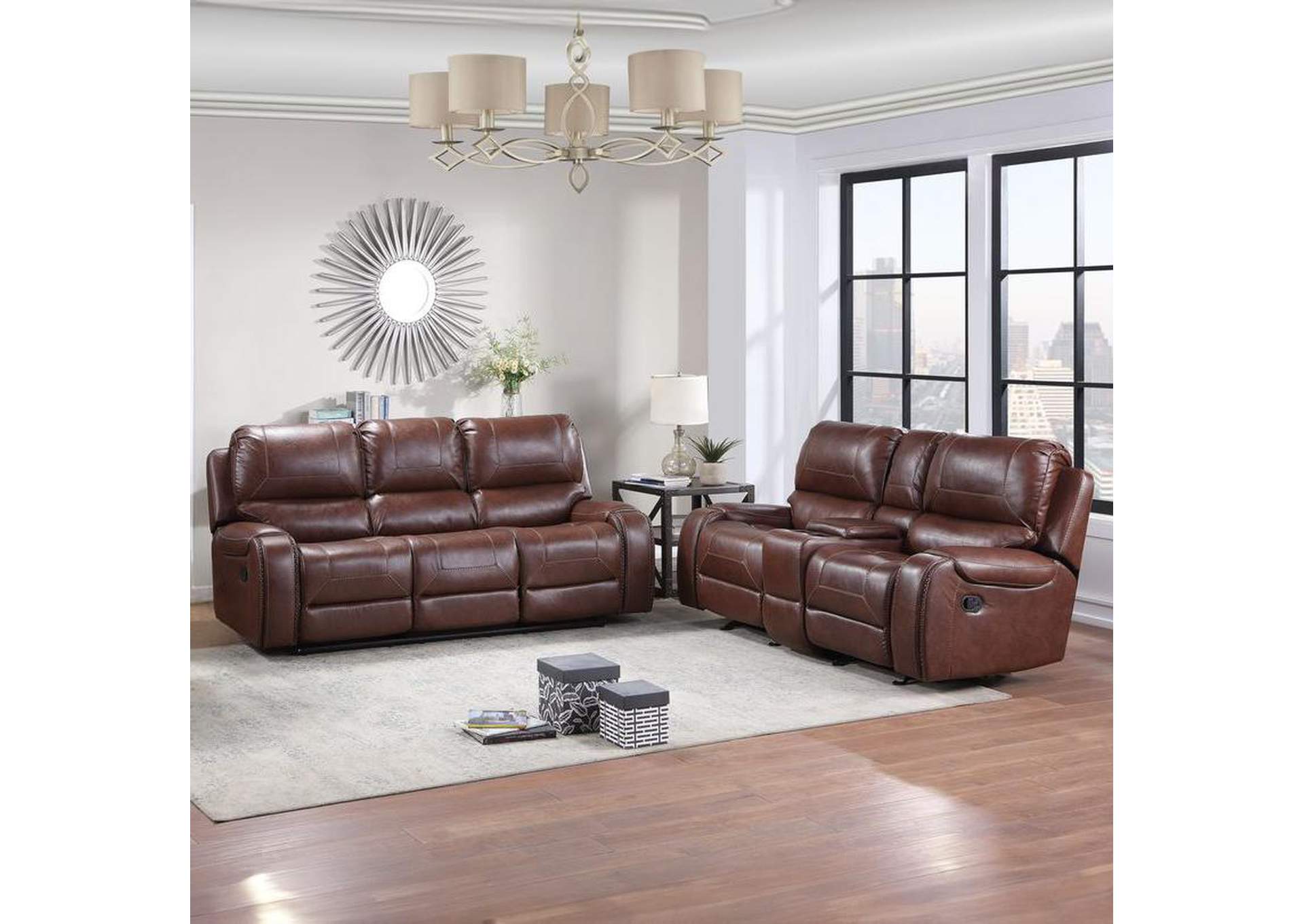 Keily Brown 2-Piece Reclining Living Room Set image 1