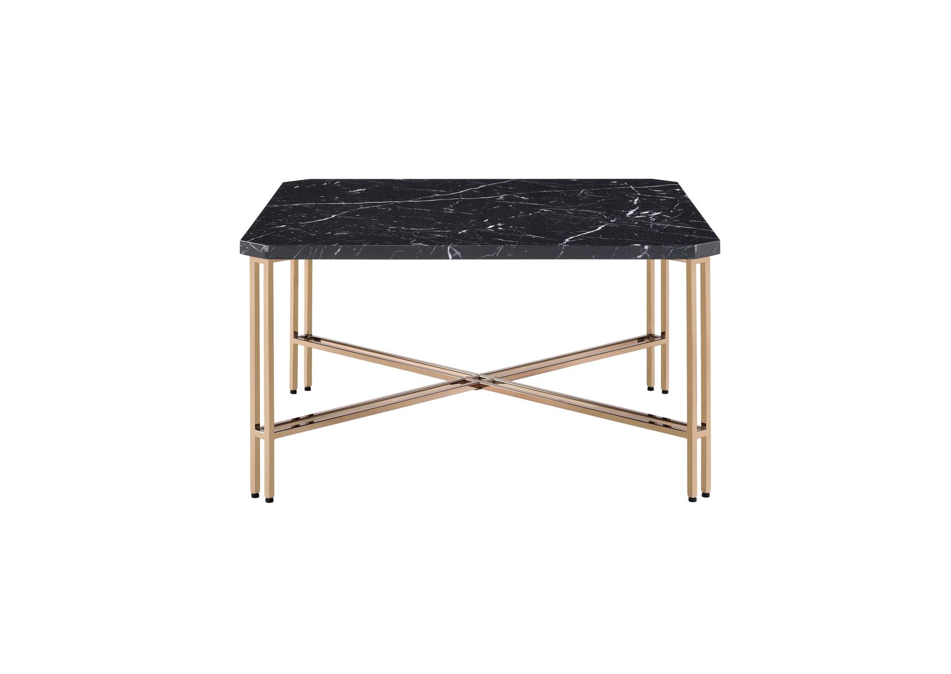 Daxton Faux Marble Top Square Cocktail Table image 1