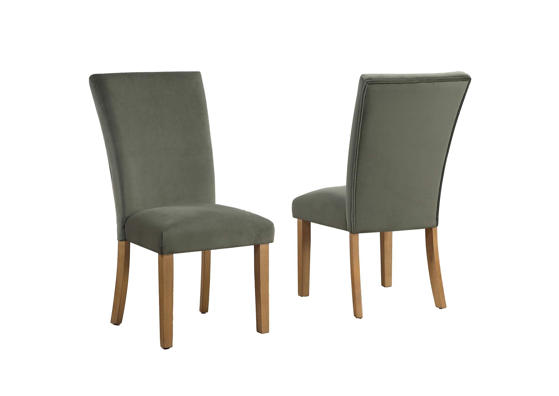 Artemis Chive Green Velvet Side Chair image 1