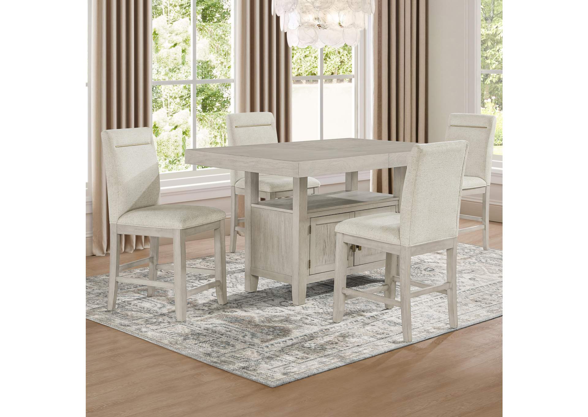 Garland Sand 5-Piece Counter Height Dining Set image 1