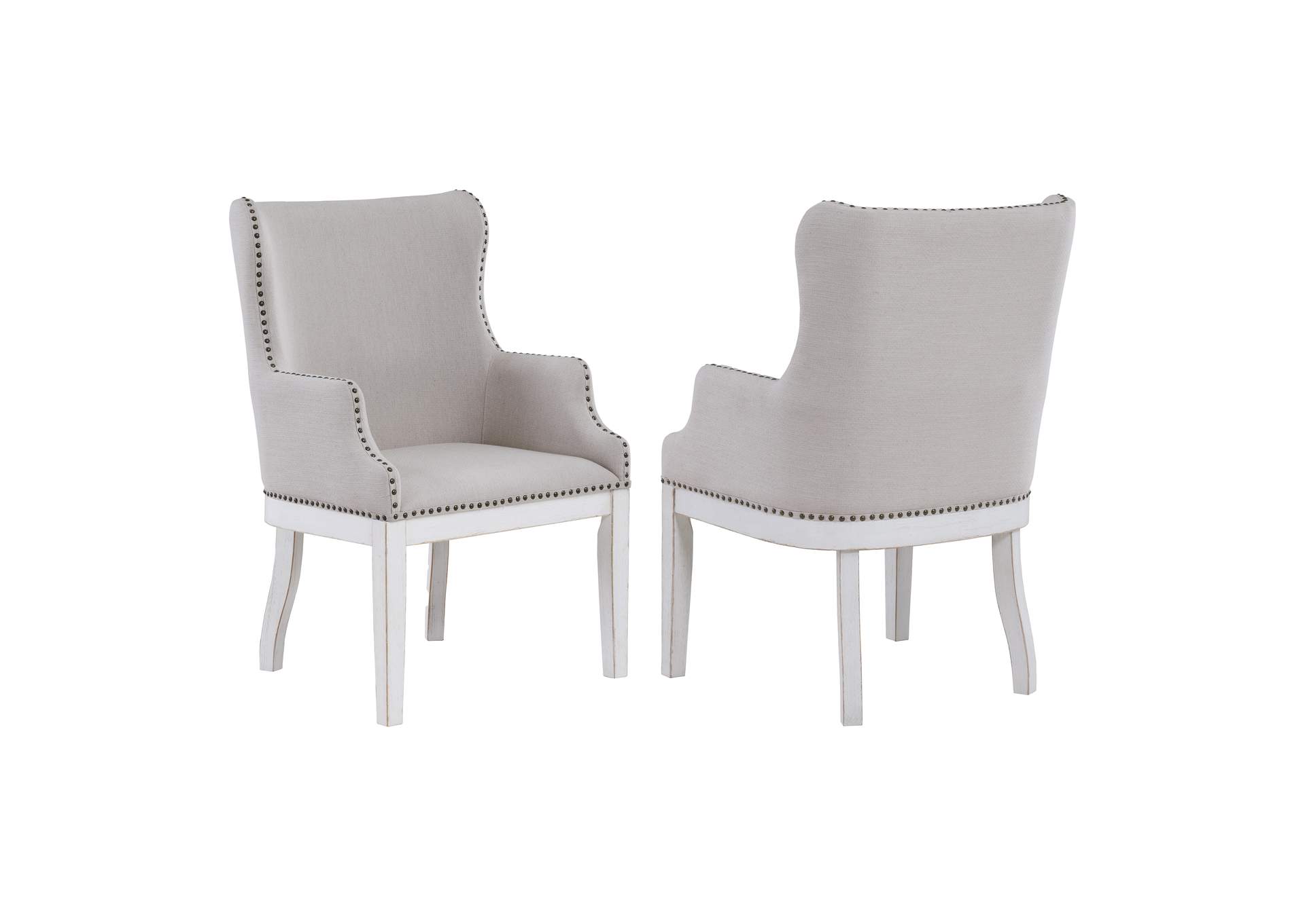 Warren Arm Chair, White image 1