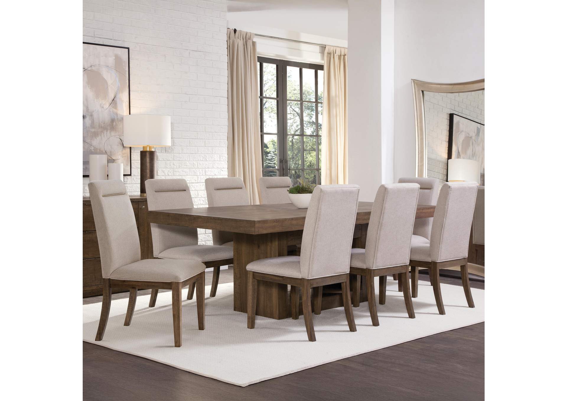 Garland Brown Dining Table and 8 Chairs image 1
