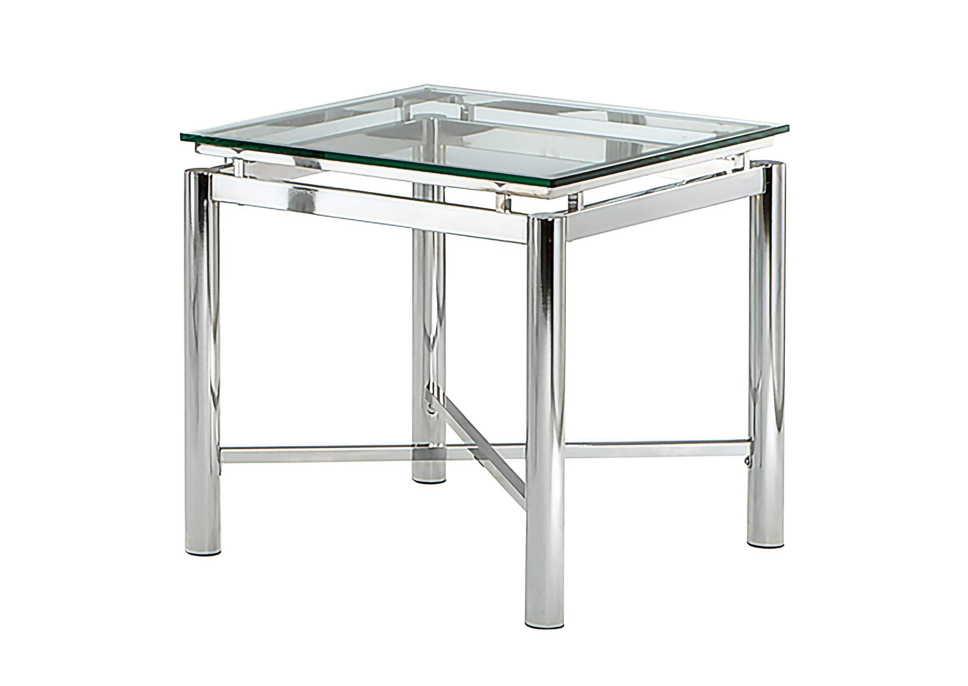 Nora Silver Glass End Table image 1