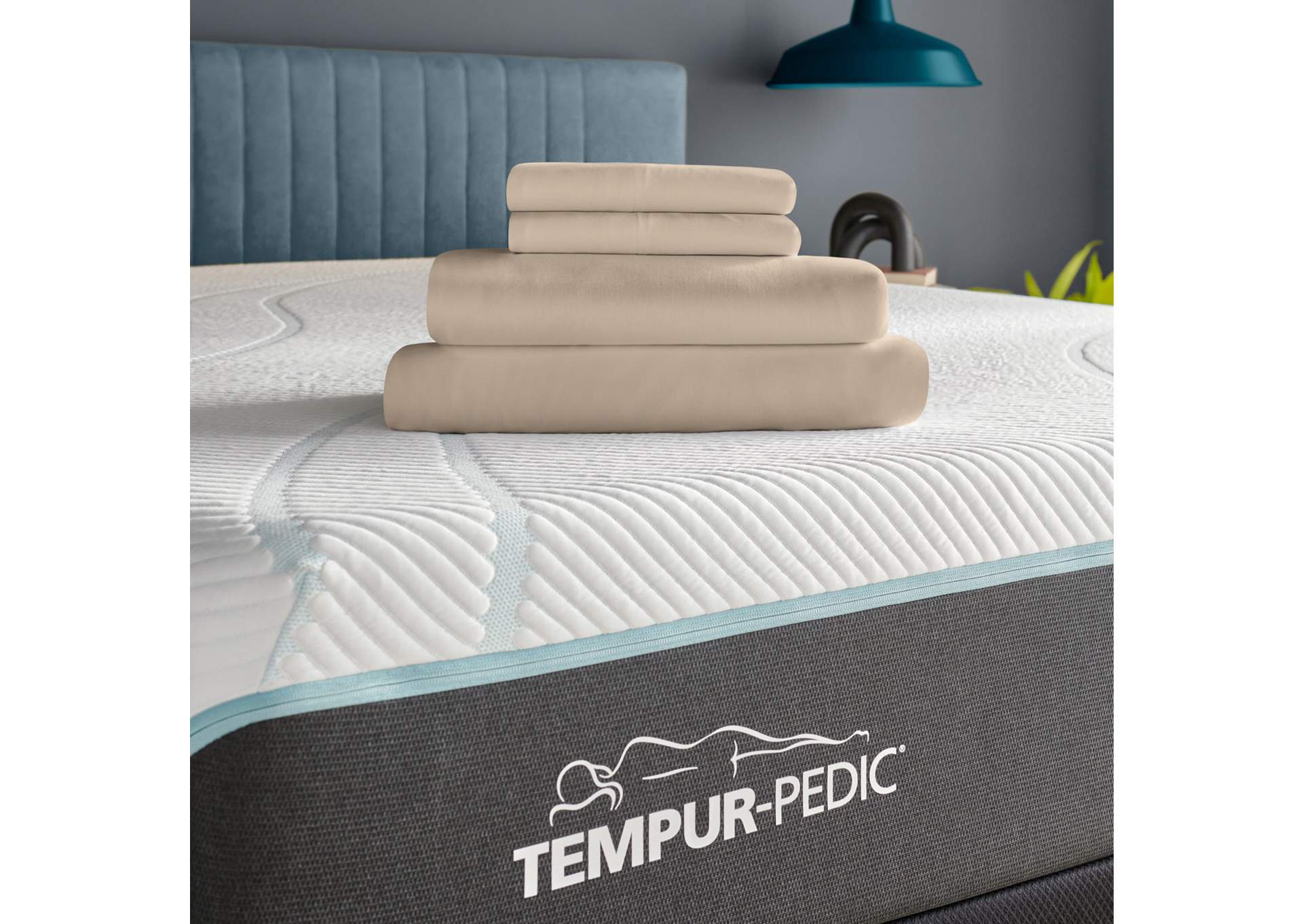 TEMPUR Rayon from Bamboo Sheet Set Sandstone