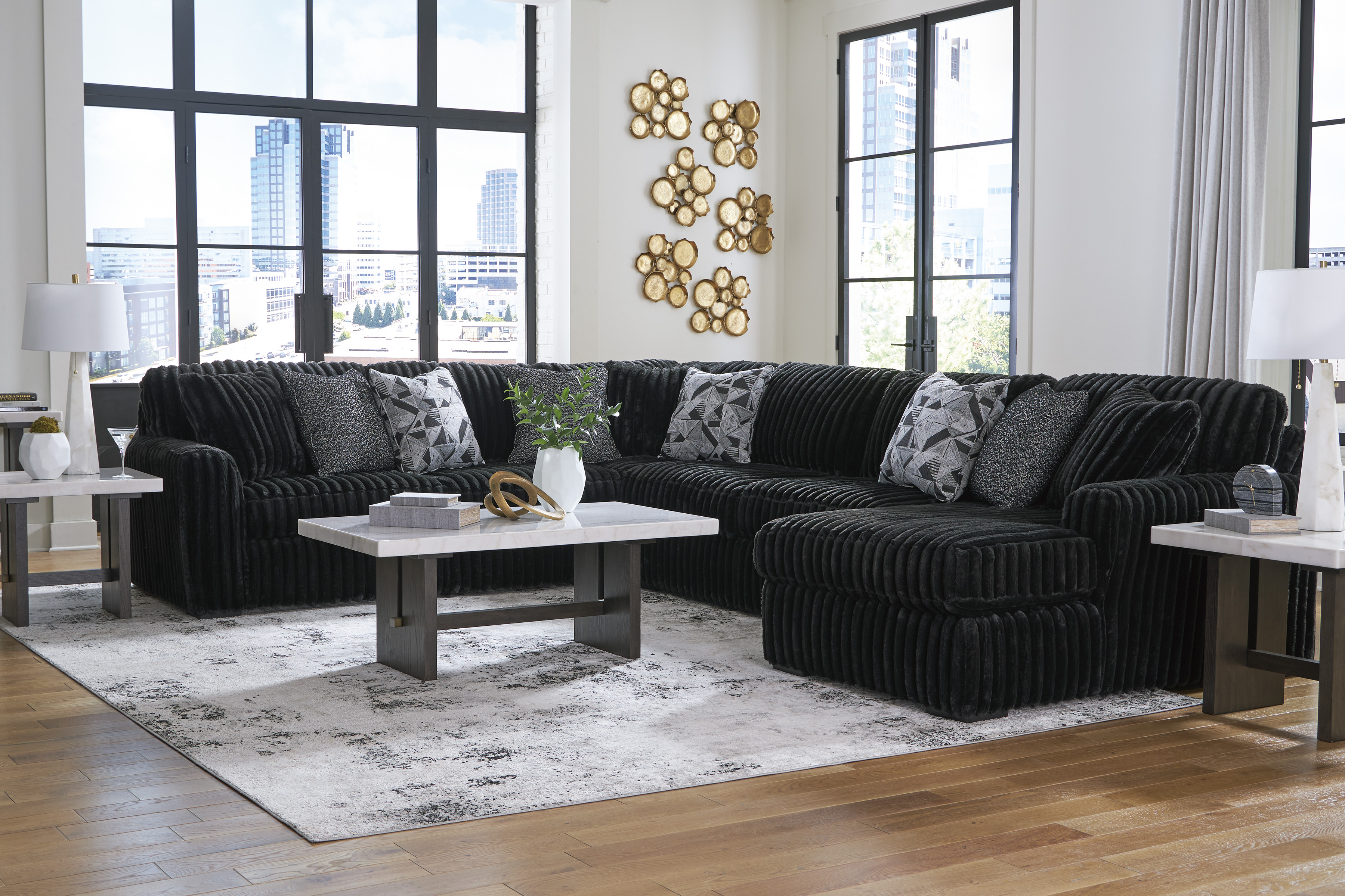 Midnight-Madness 4-Piece Sectional image 1