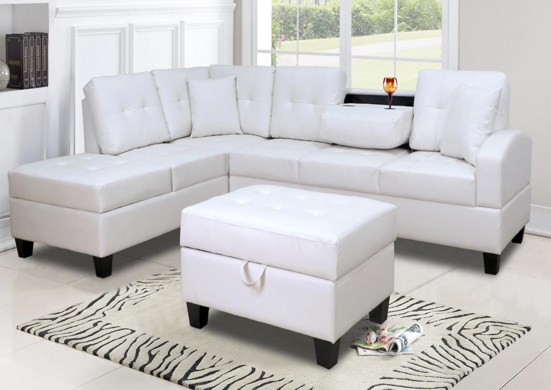 WHITE OTTOMAN image 1