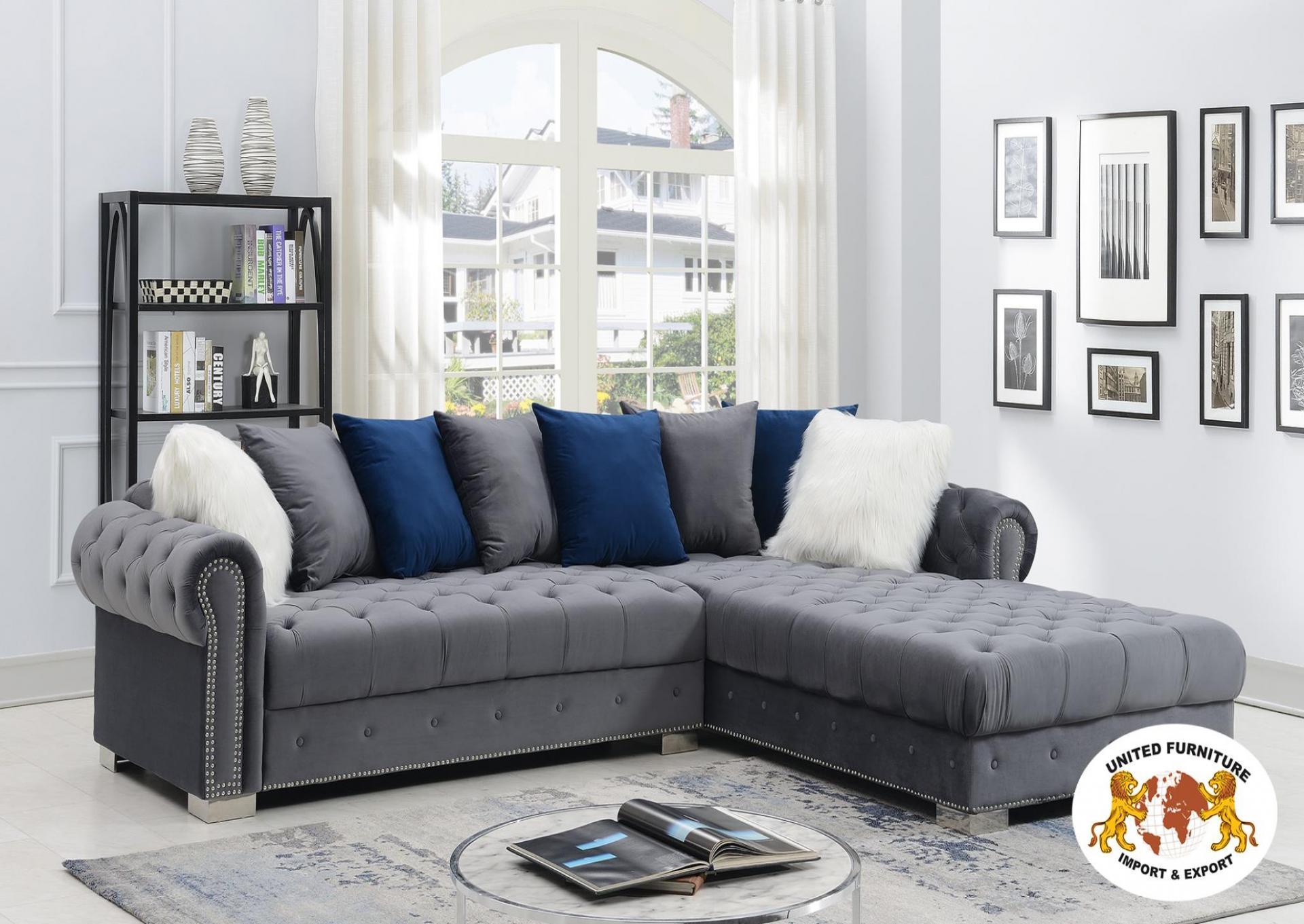 DARK GRAY 2 PC SECTIONAL image 1