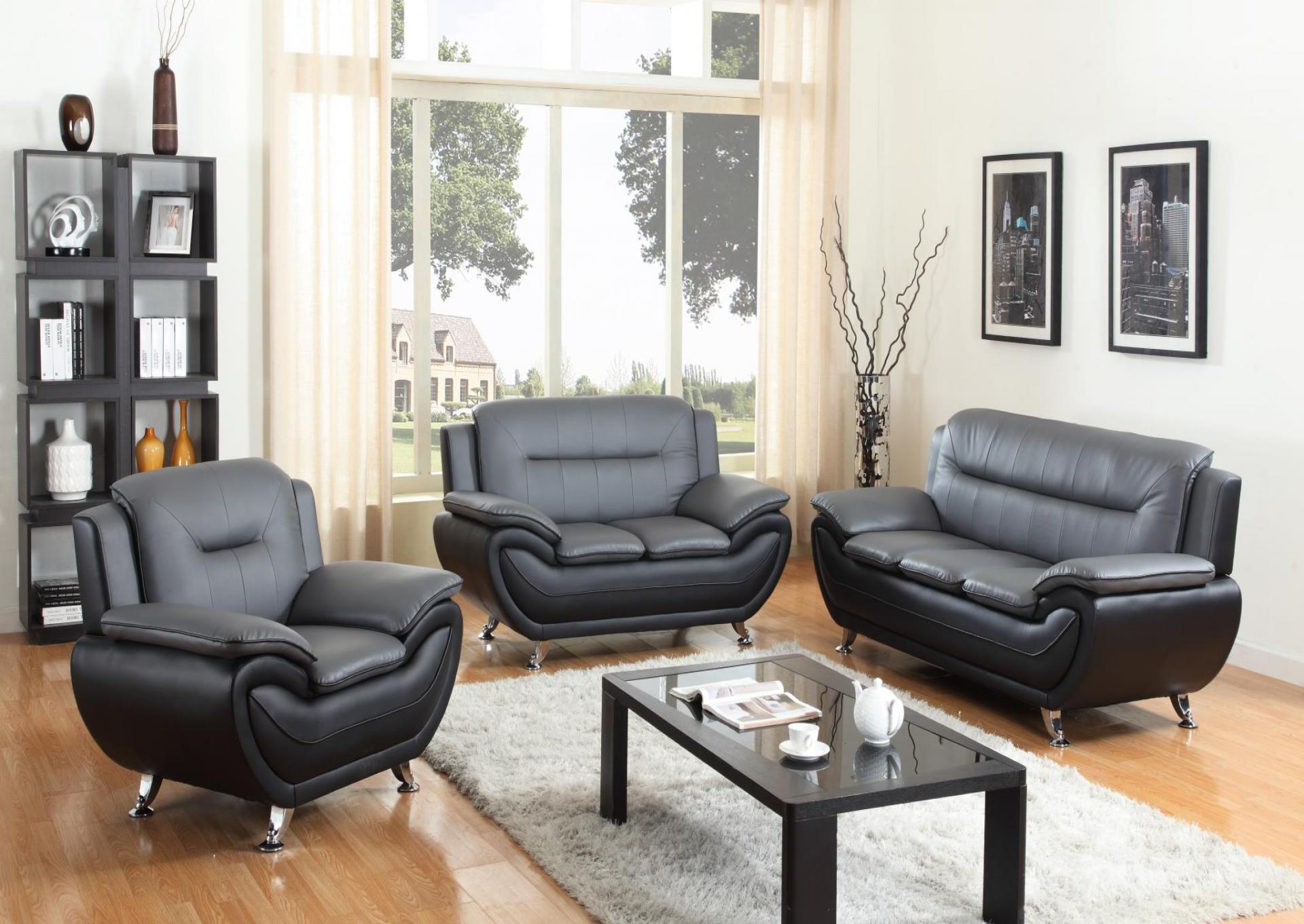 GRAY PU SOFA image 1