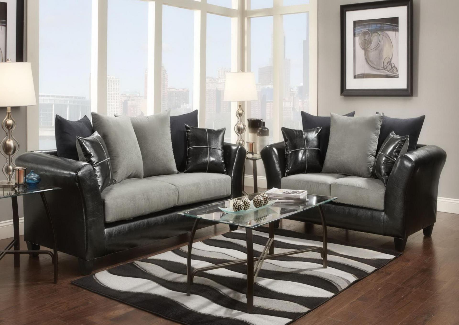 GRAY LOVESEAT image 1