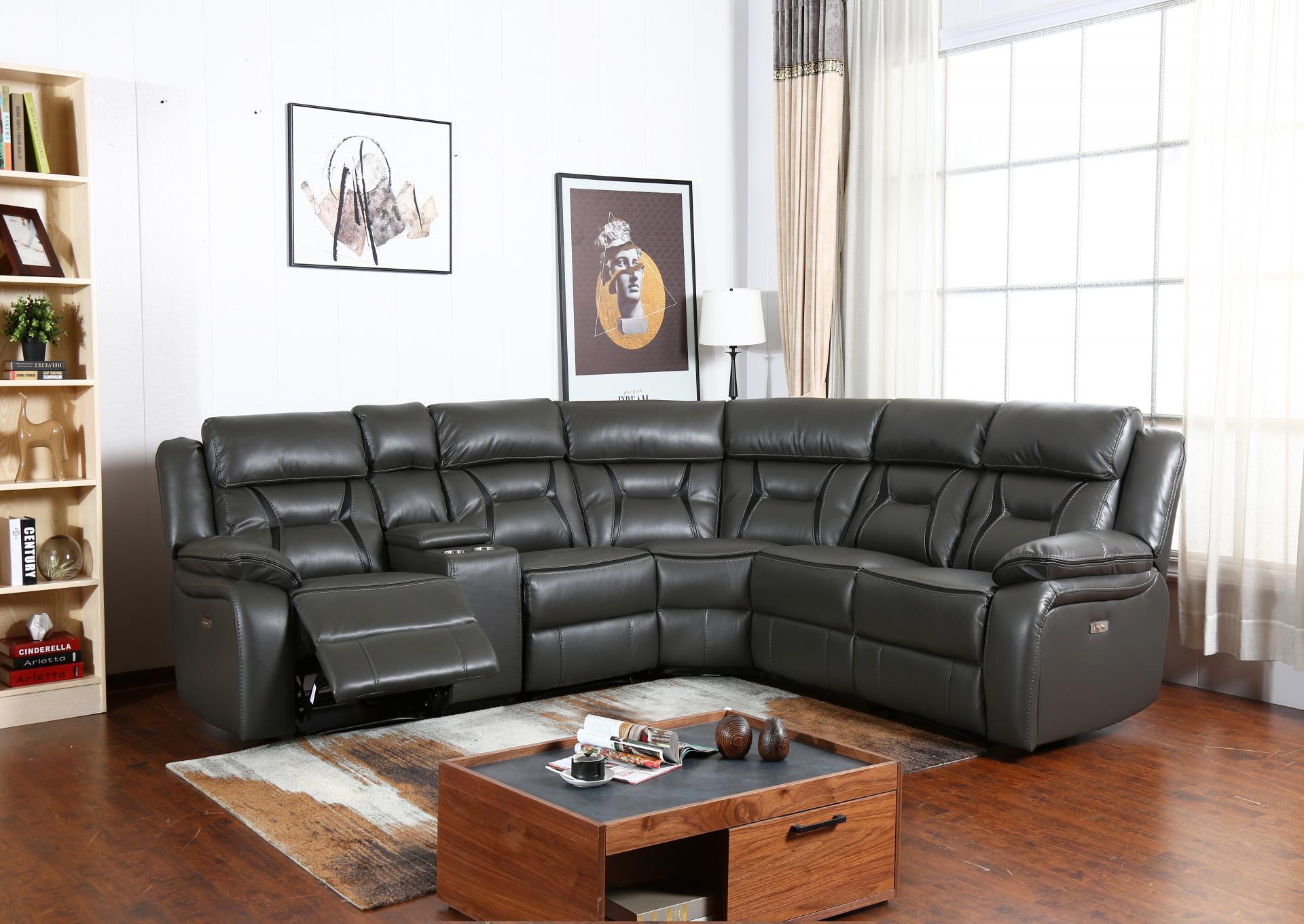  GRAY 7 PIECE POWER SECTIONAL  image 1