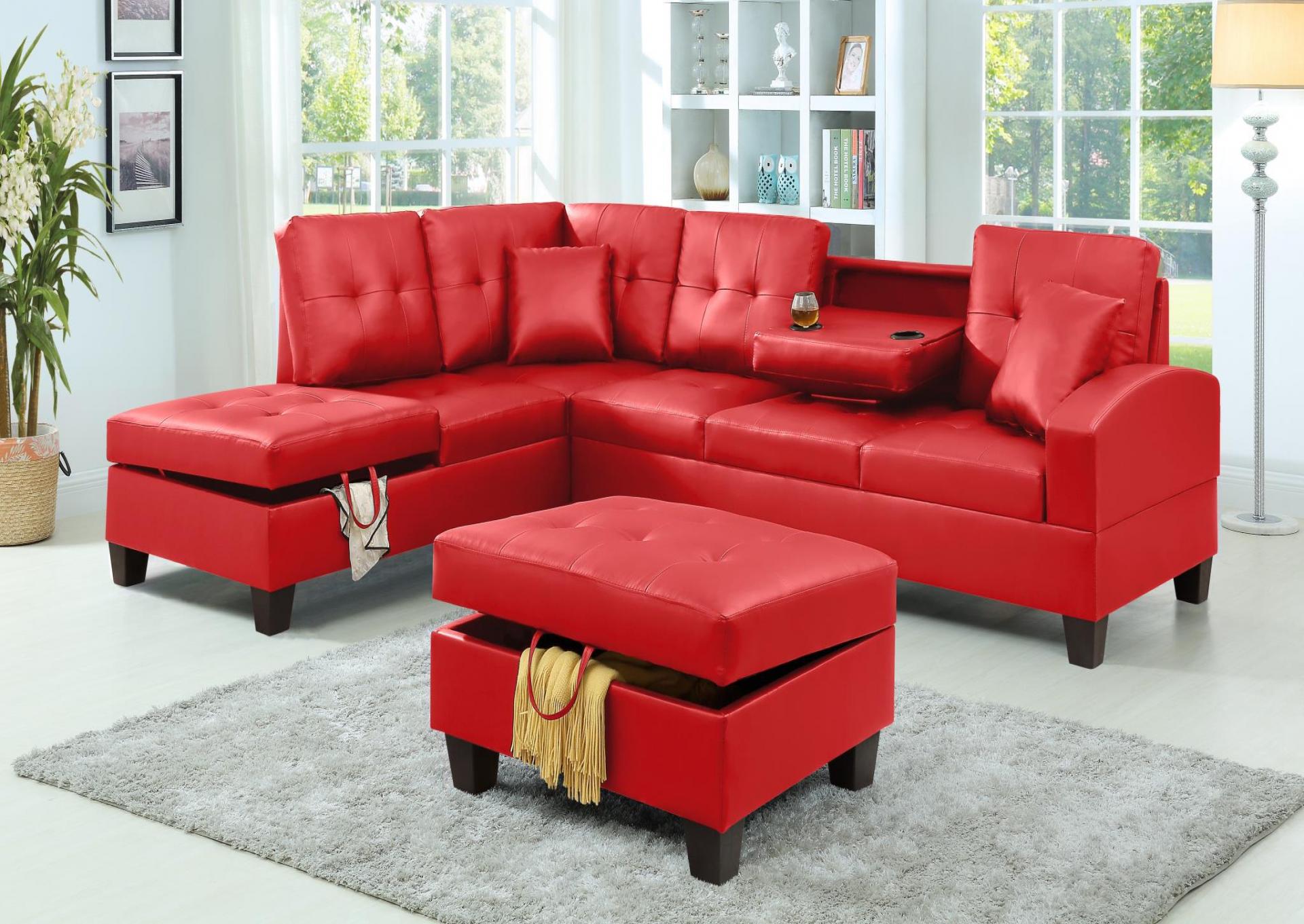RED OTTOMAN image 1
