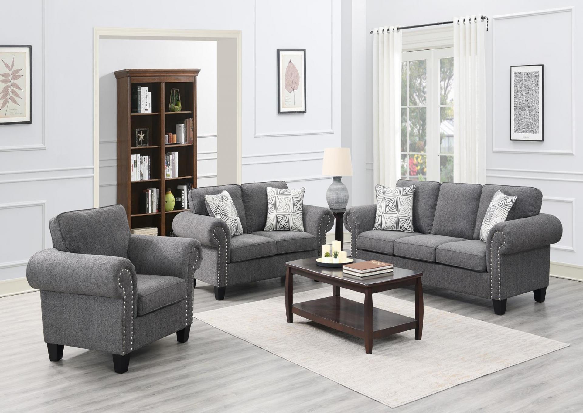 CHARCOAL LOVESEAT image 1
