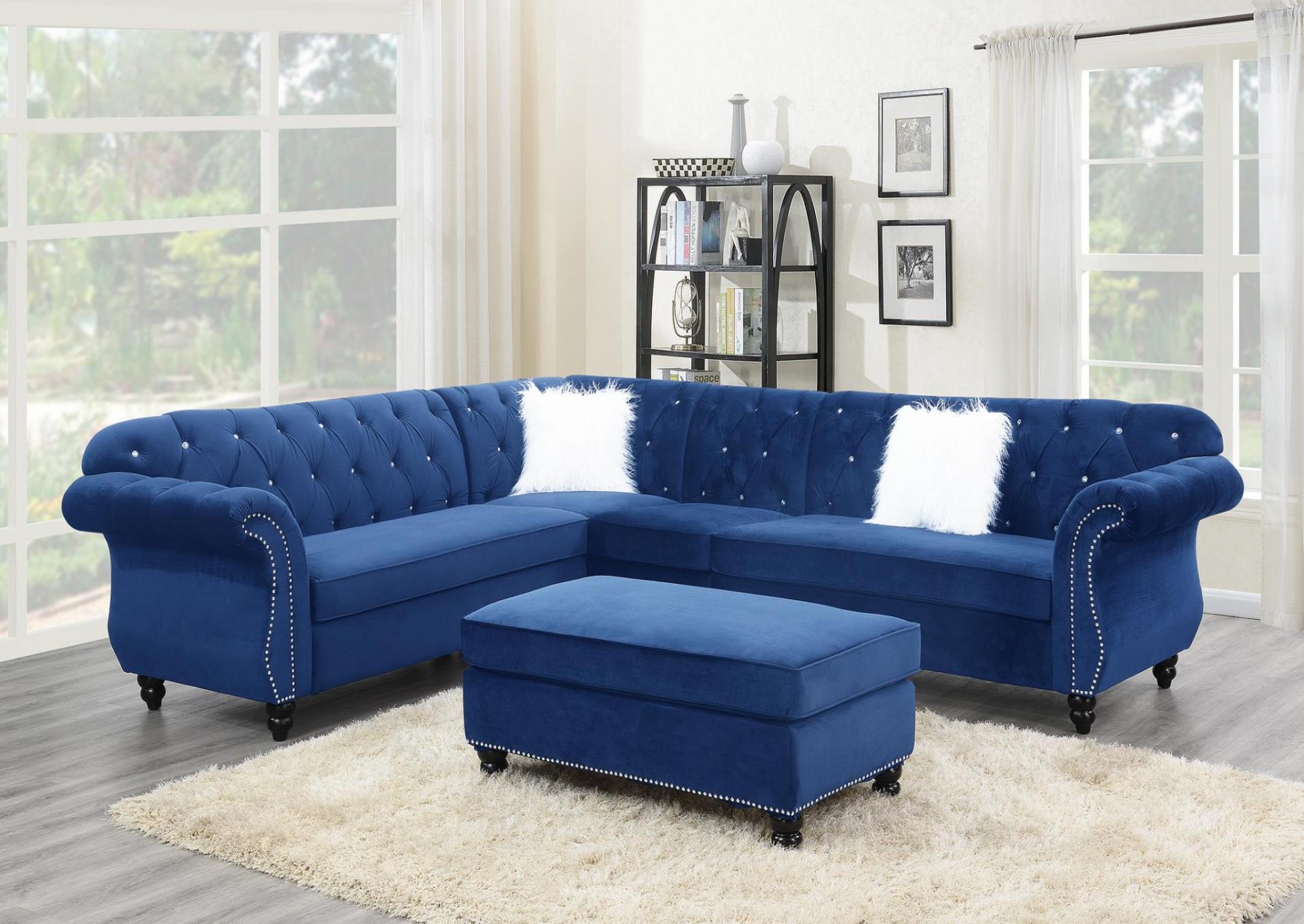 NAVY OTTOMAN