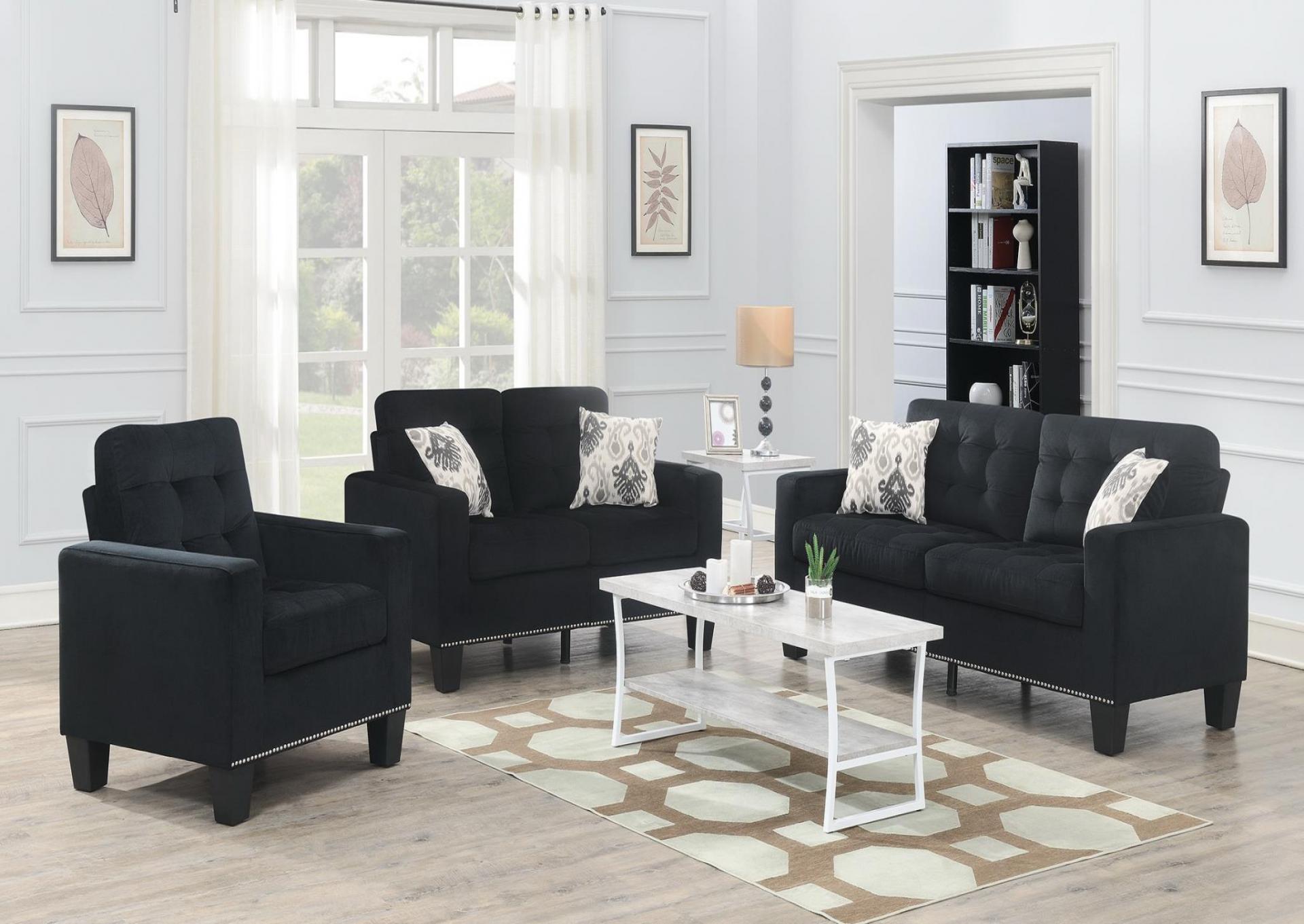 BLACK VELVET SOFA image 1