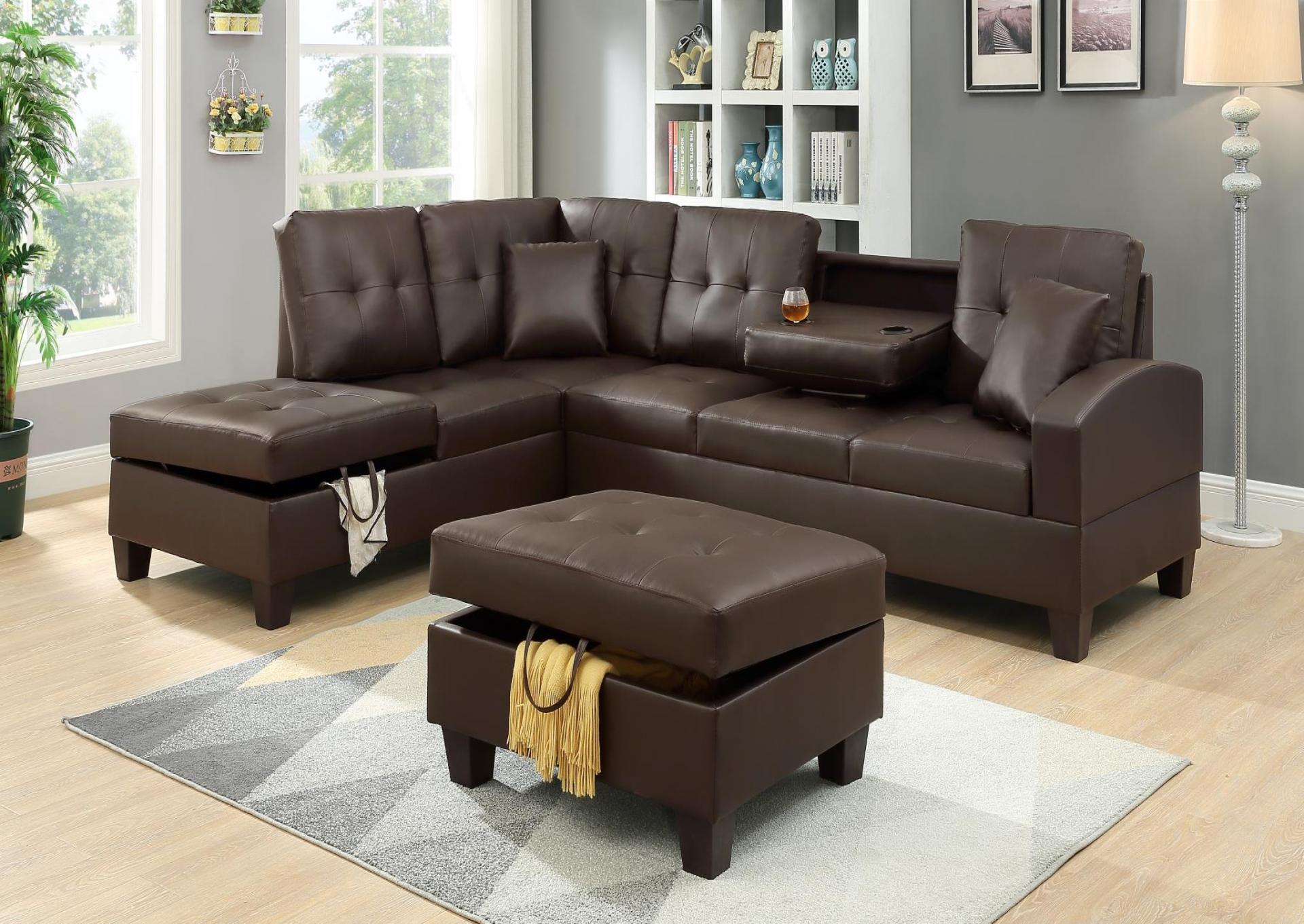 BROWN OTTOMAN image 1