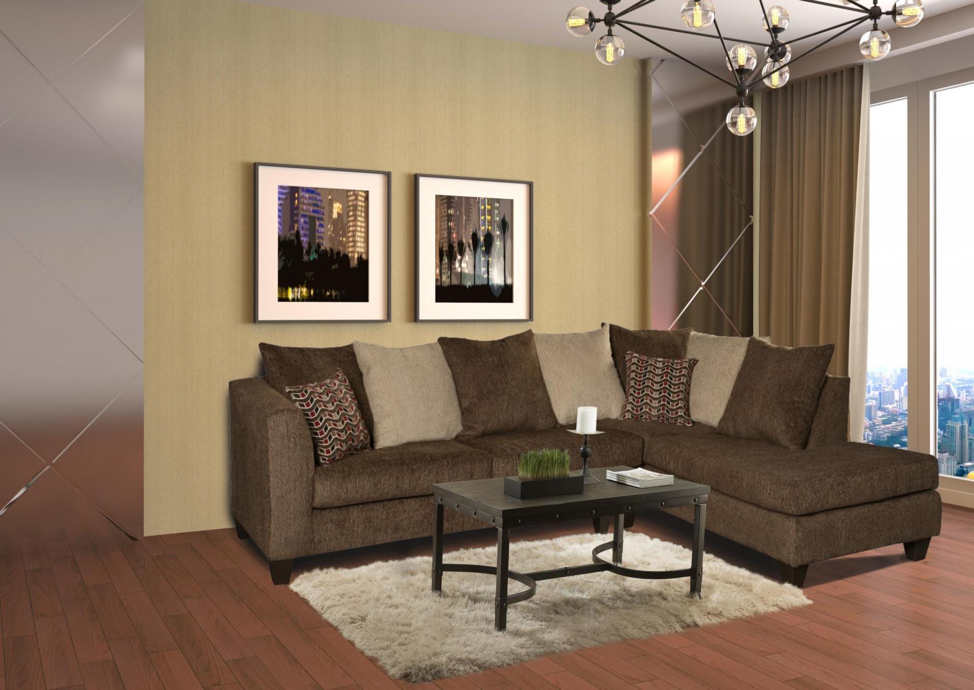 CHOCOLATE 2 PC SECTIONAL  image 1
