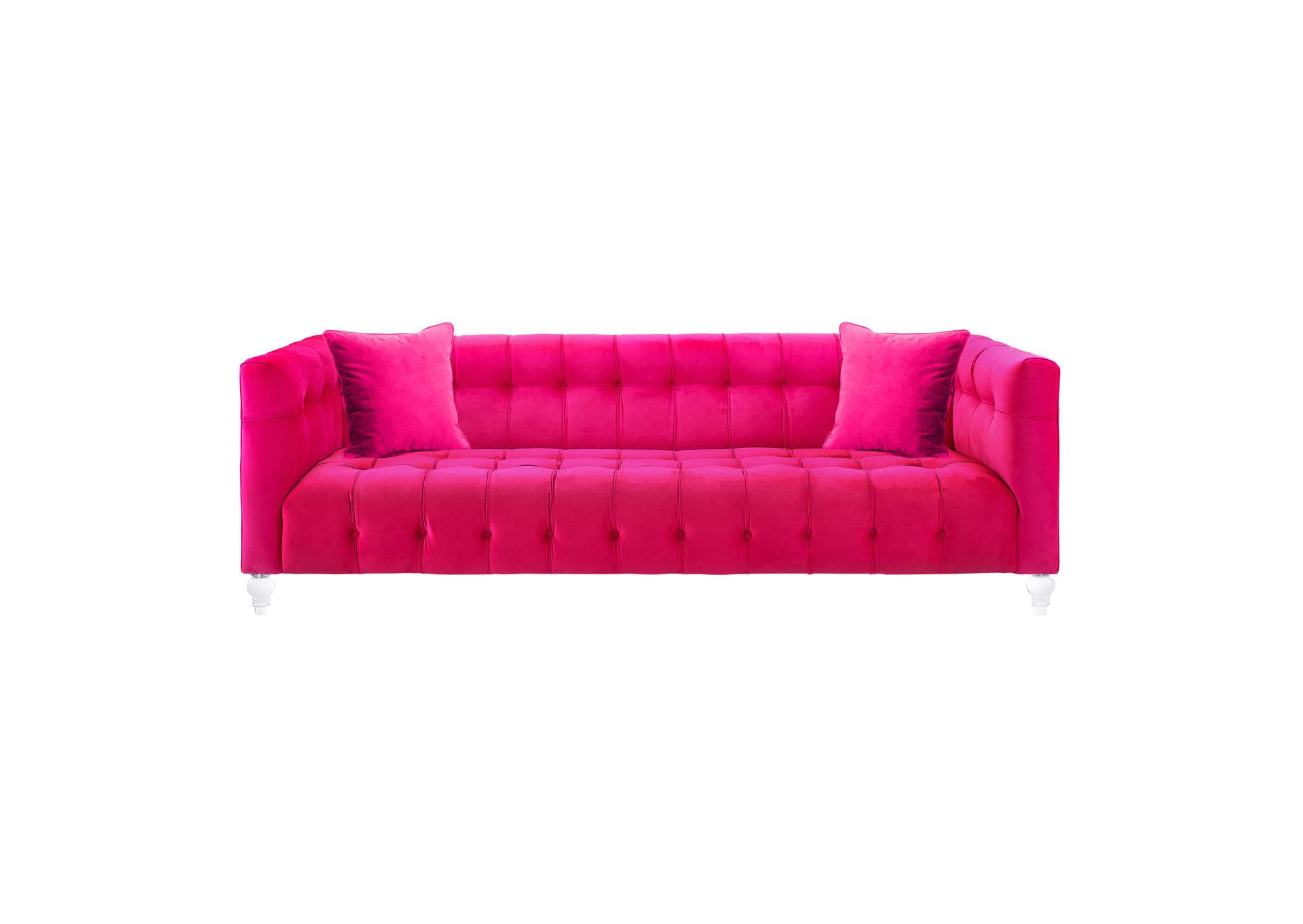 Bea Hot Pink Velvet Sofa image 3