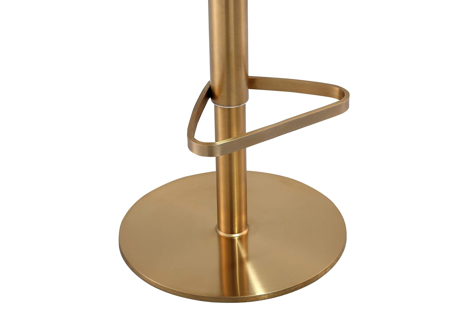 Astro White Performance Vegan Leather and Gold Adjustable Stool image 4