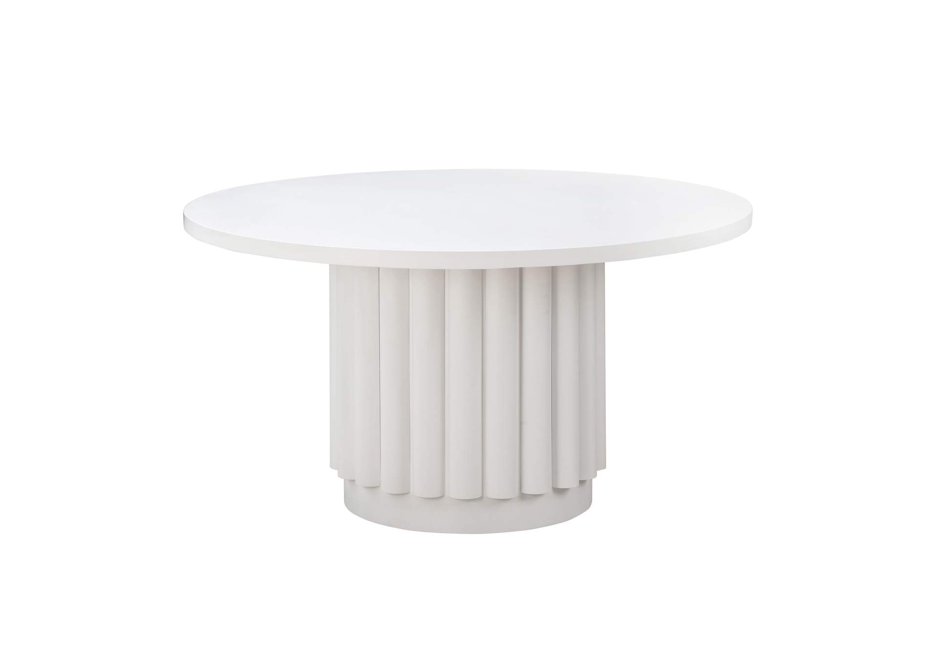 Kali 55 Inch White Round Dining Table image 3