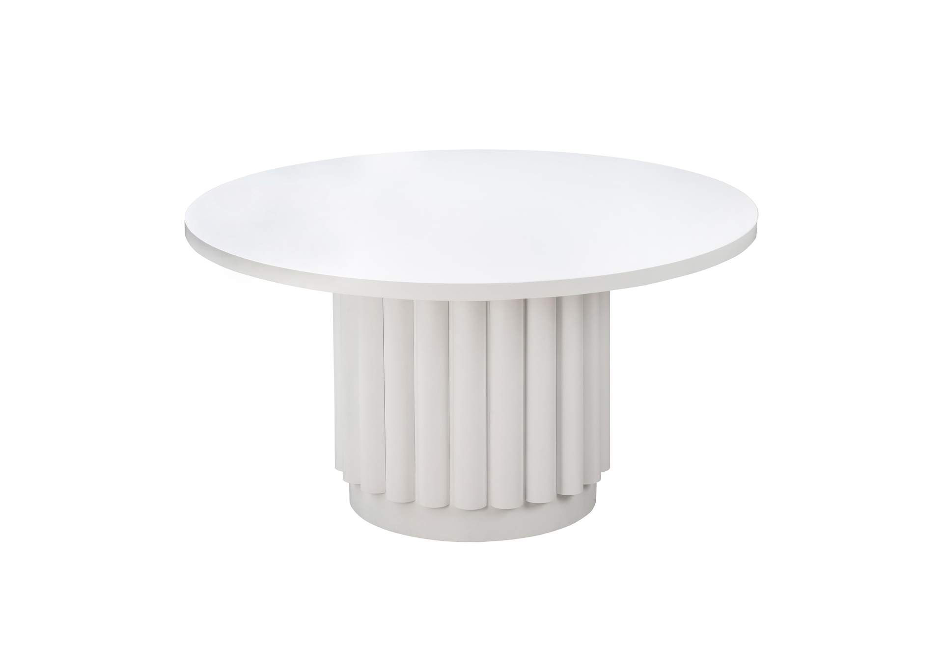 Kali 55 Inch White Round Dining Table image 5