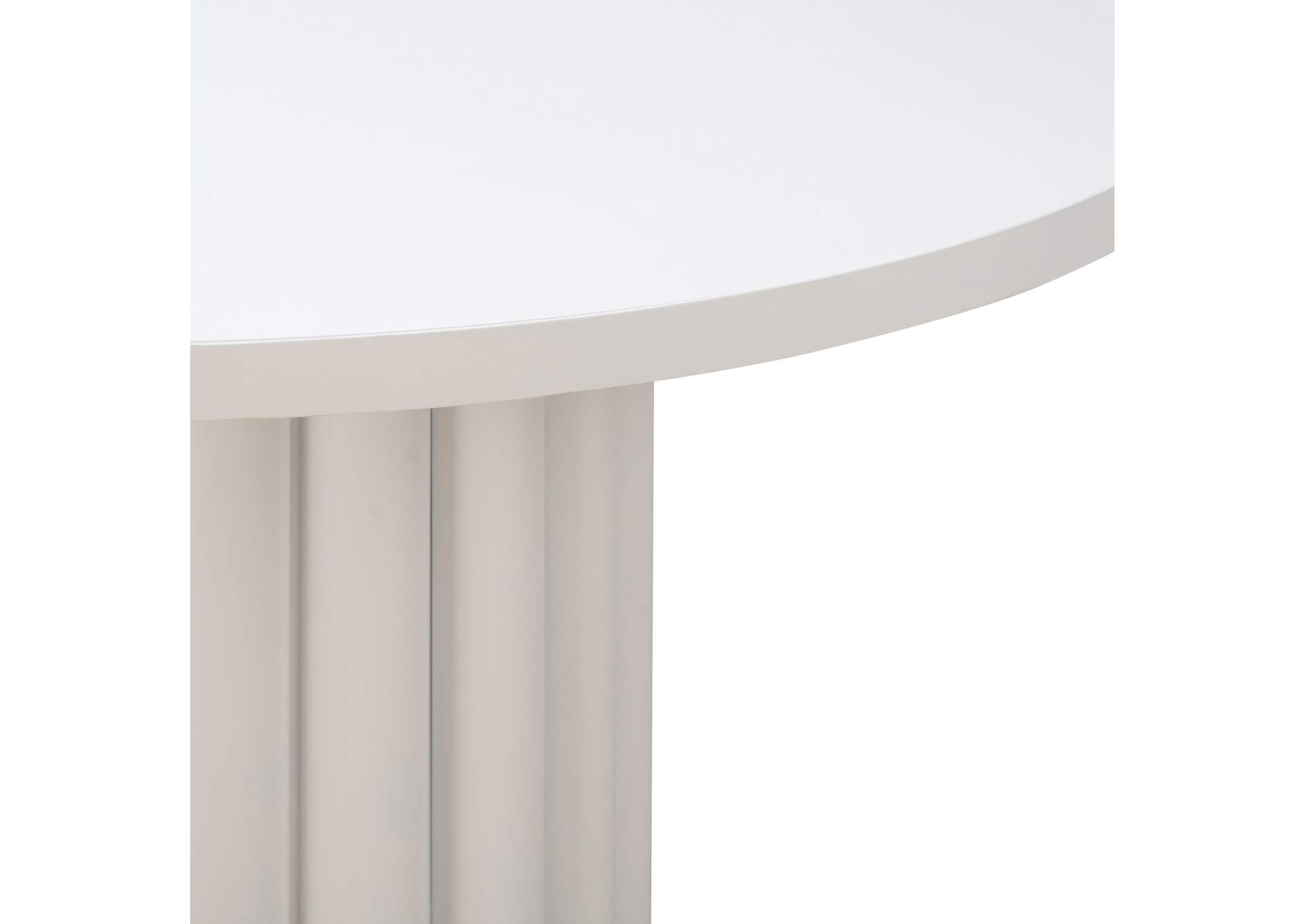 Kali 55 Inch White Round Dining Table image 7