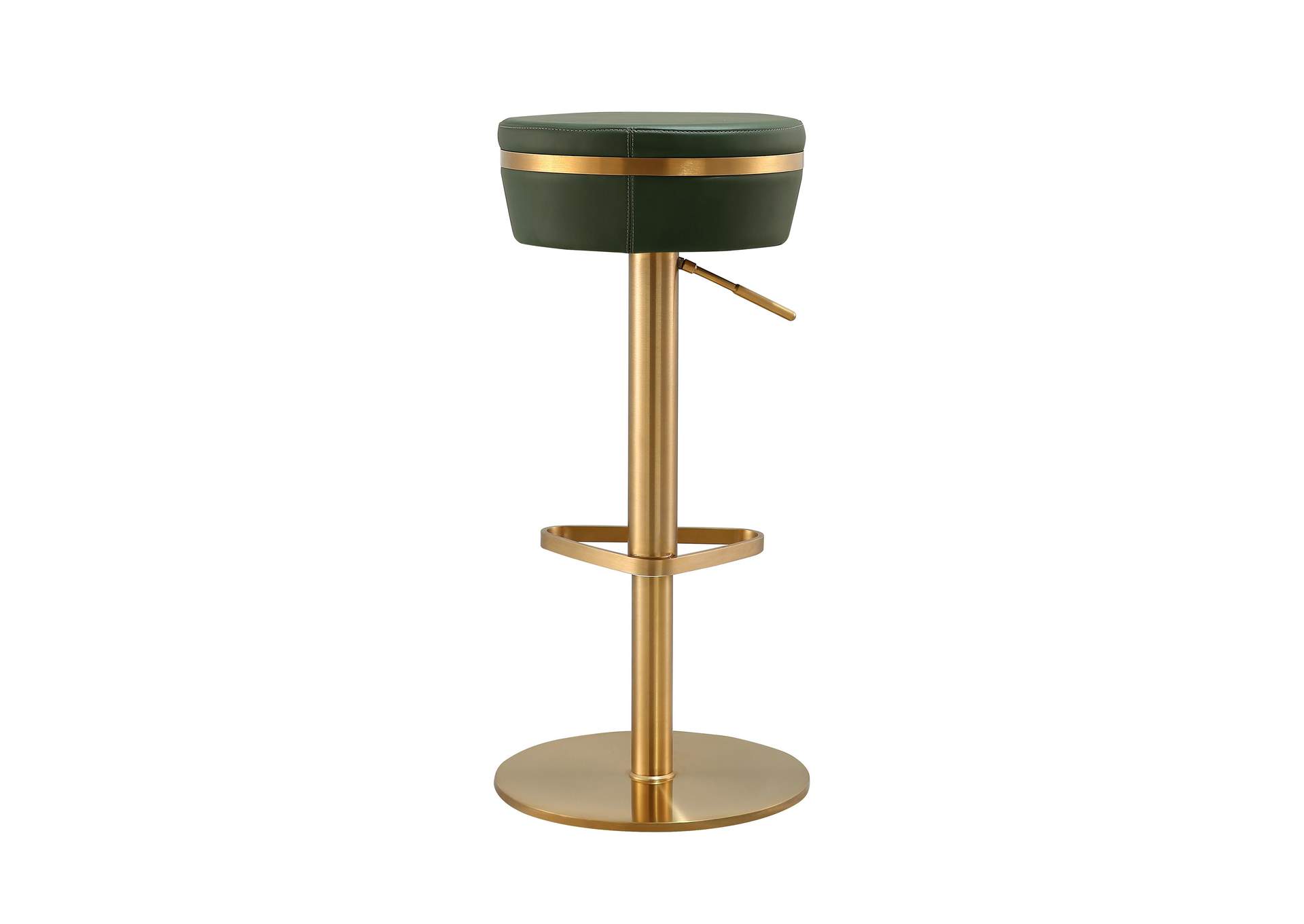 Astro Malachite Green Performance Vegan Leather and Gold Adjustable Stool image 5