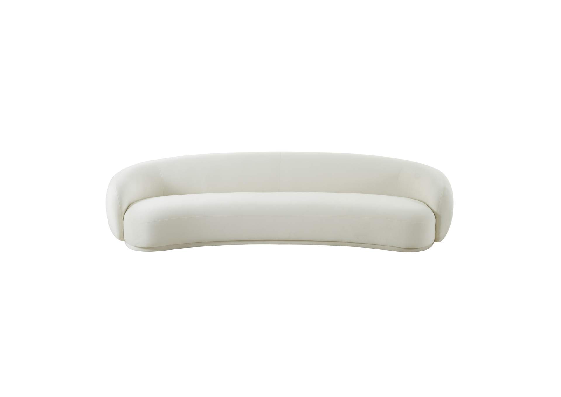 Kendall Cream Velvet 120 Inch Sofa image 3