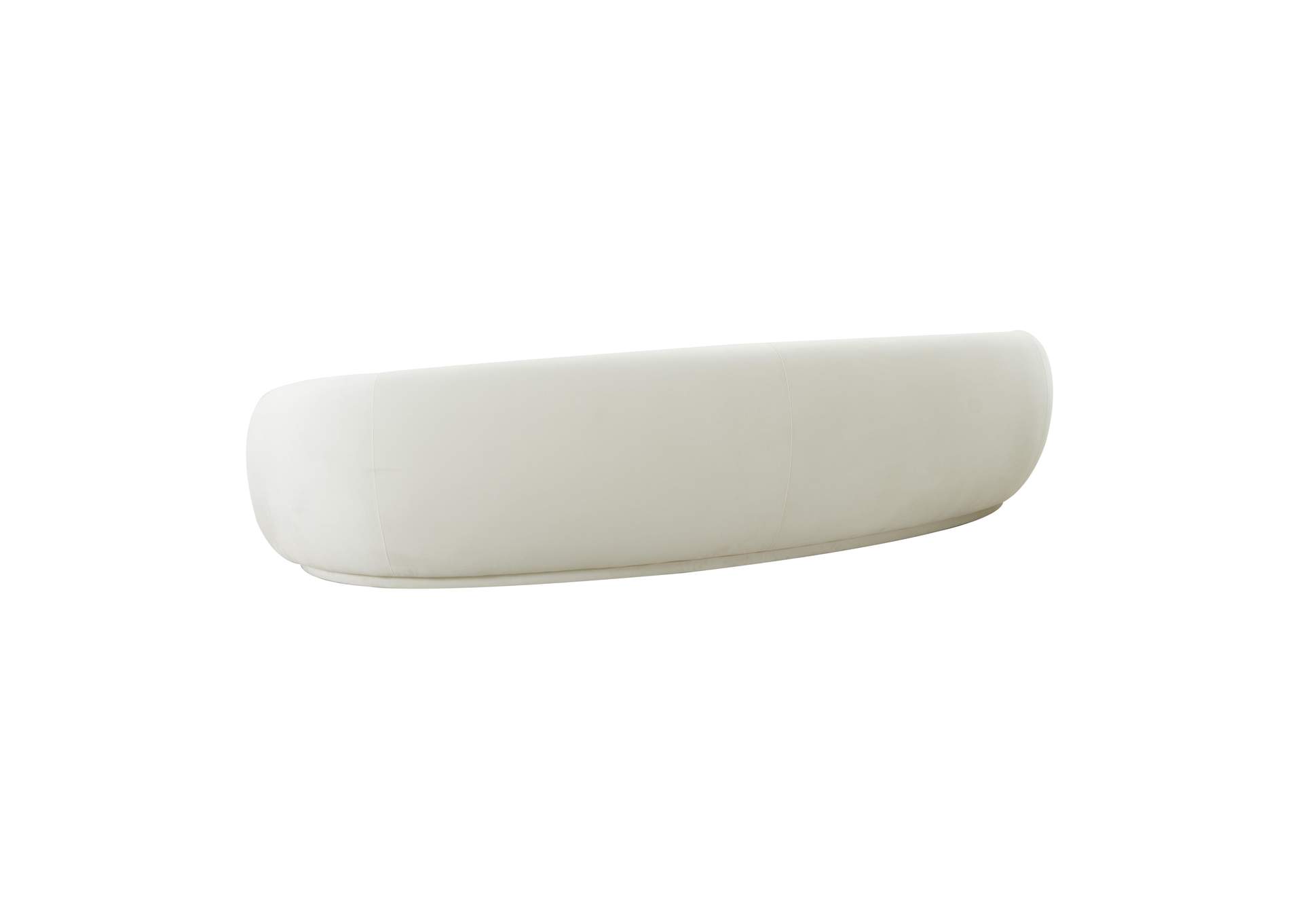 Kendall Cream Velvet 120 Inch Sofa image 4