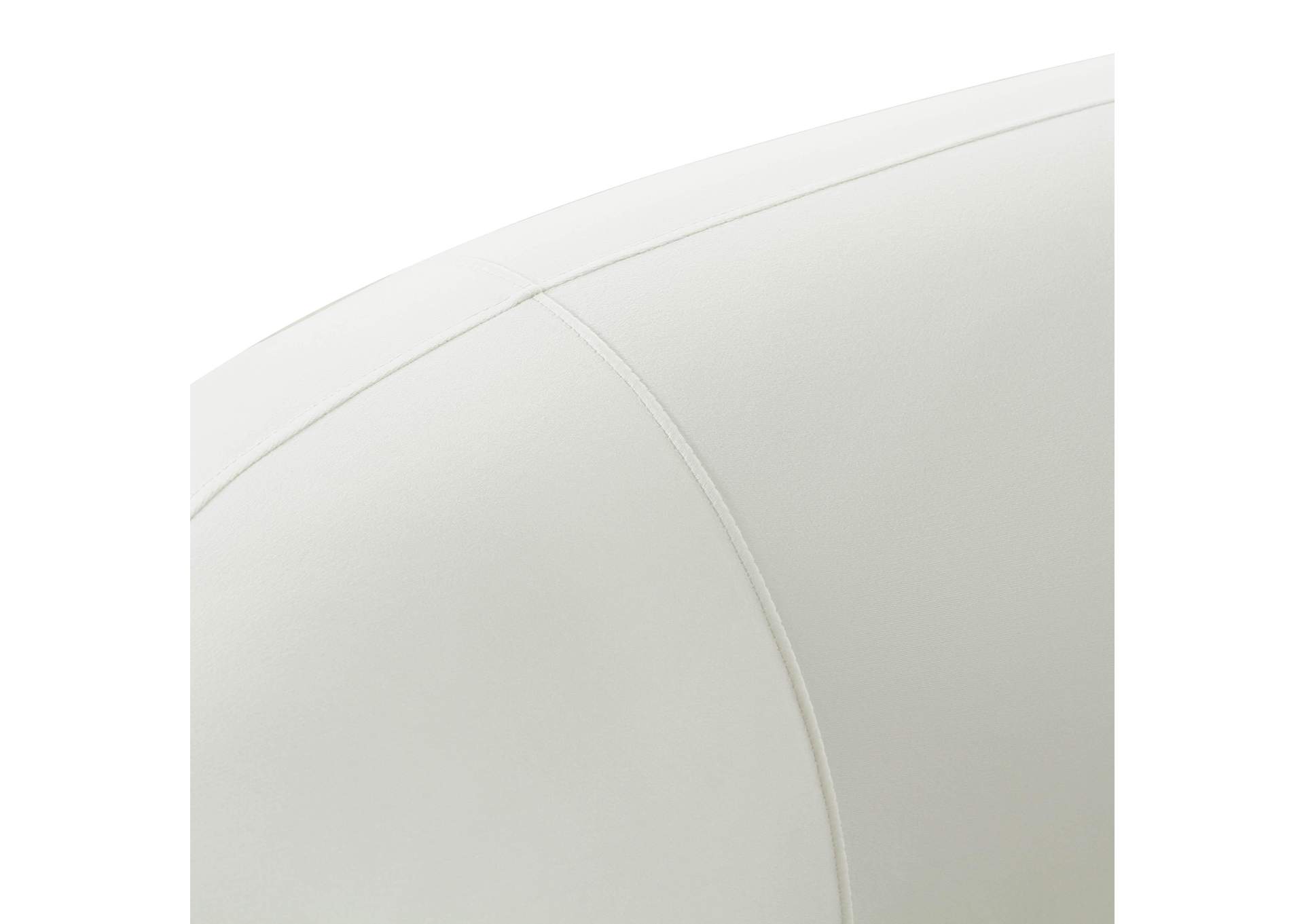 Kendall Cream Velvet 120 Inch Sofa image 5