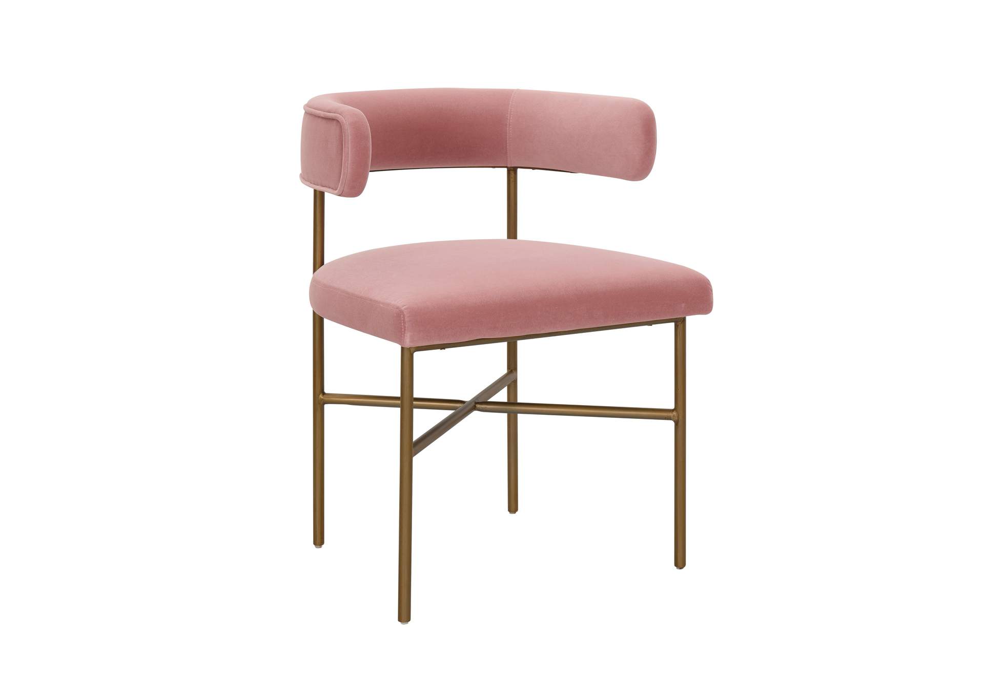 Kim Velvet Chair in Blush image 1